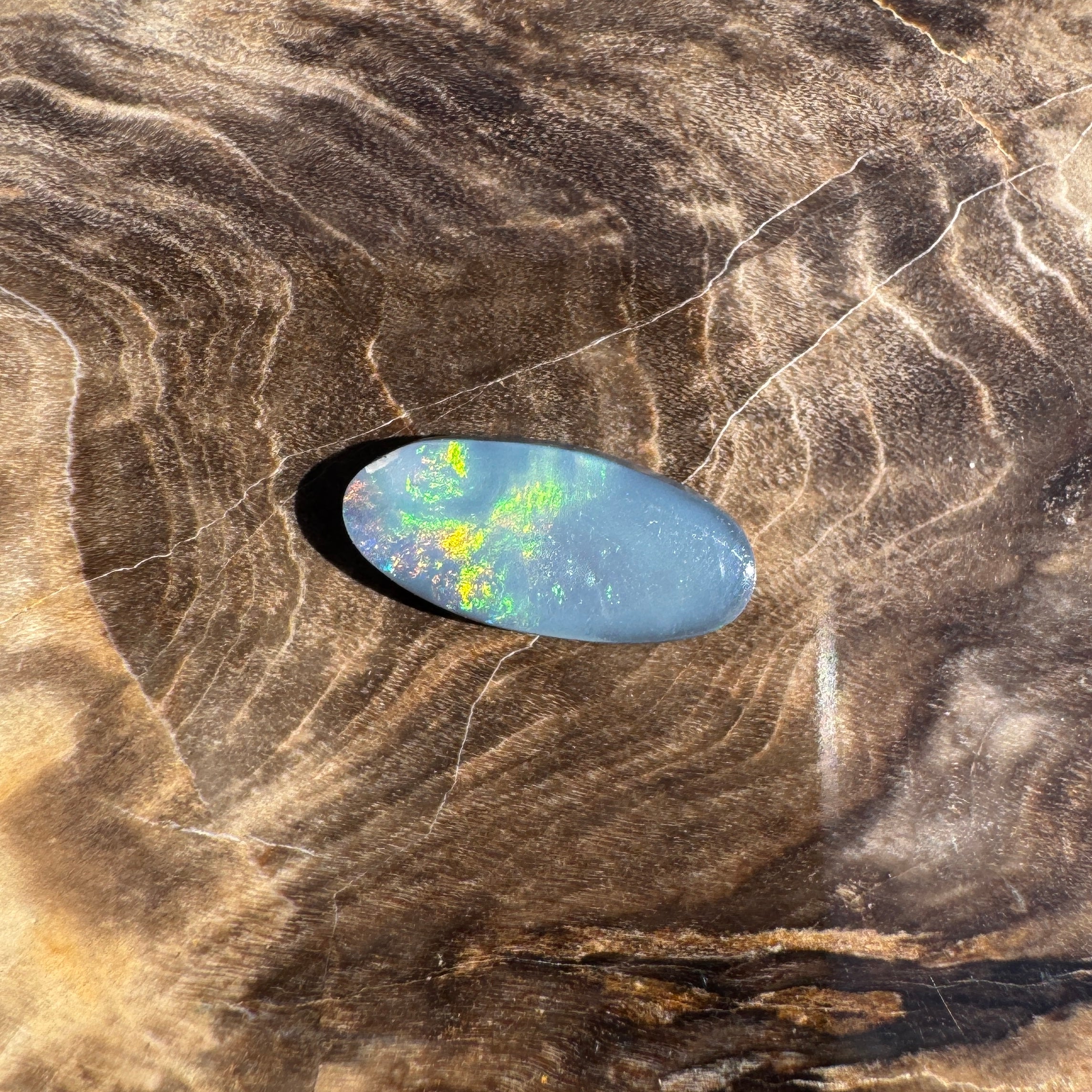 0.7ct Lightning Ridge Semi Black Opal | Solid Australian Opal | Hand-Cut