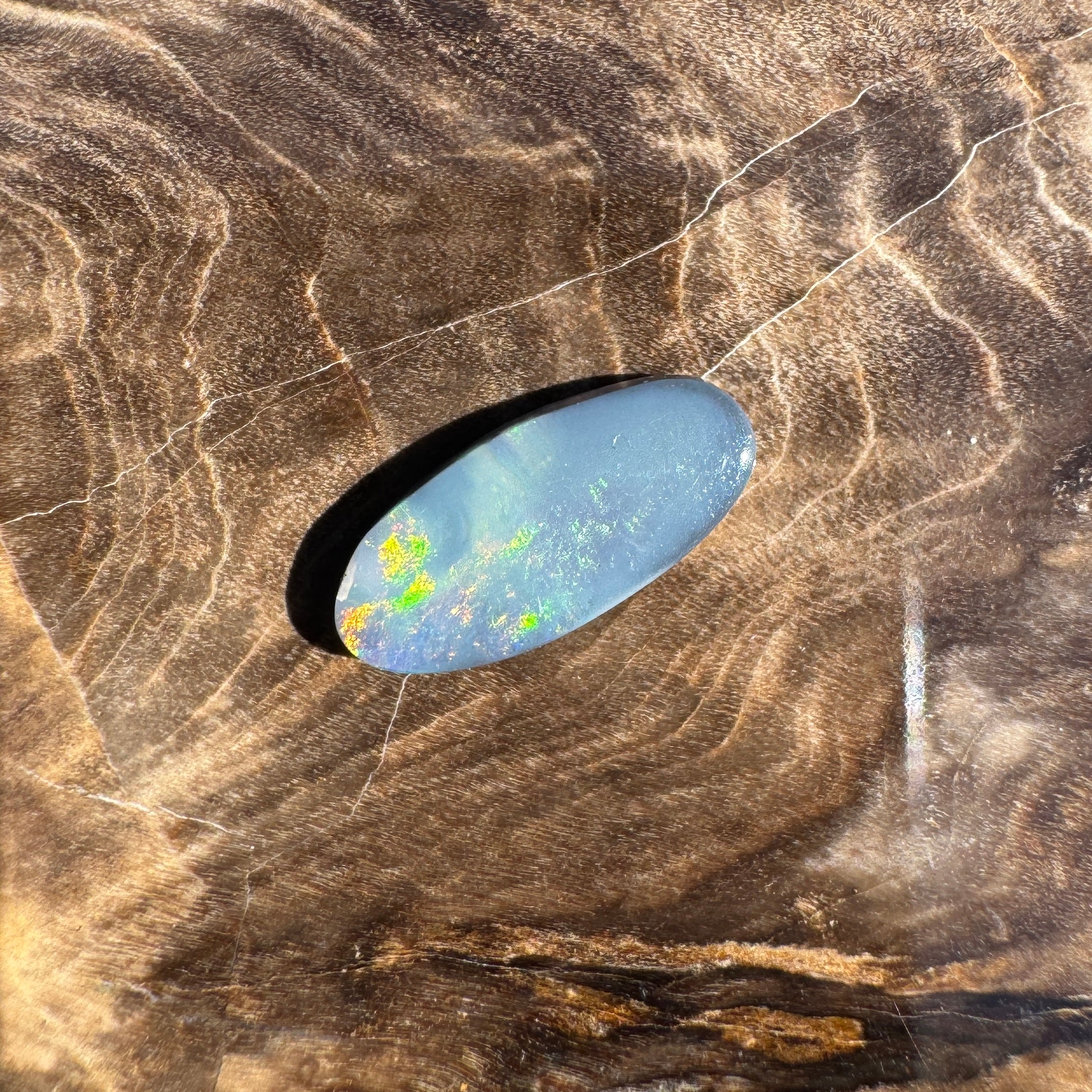 0.7ct Lightning Ridge Semi Black Opal | Solid Australian Opal | Hand-Cut
