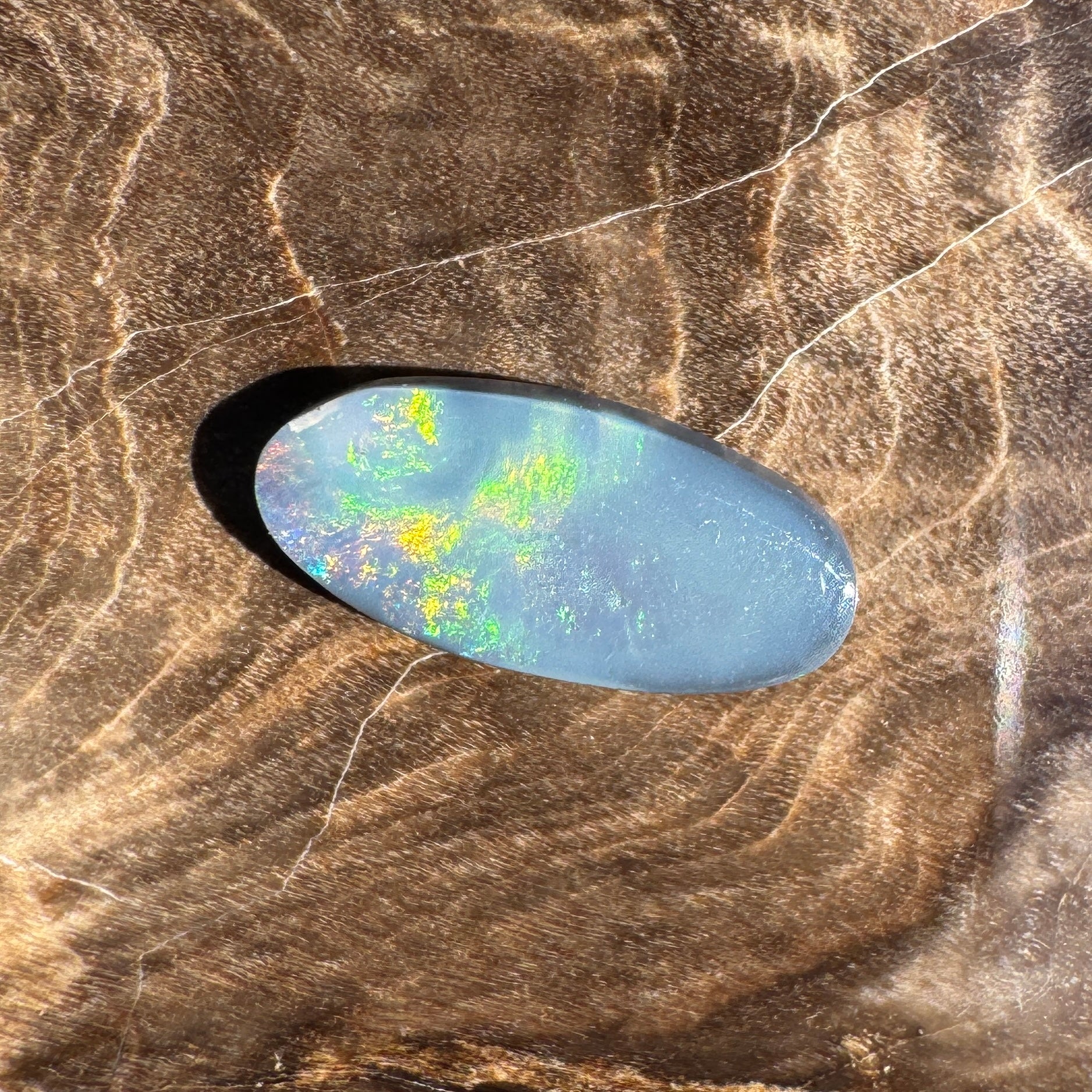 0.7ct Lightning Ridge Semi Black Opal | Solid Australian Opal | Hand-Cut