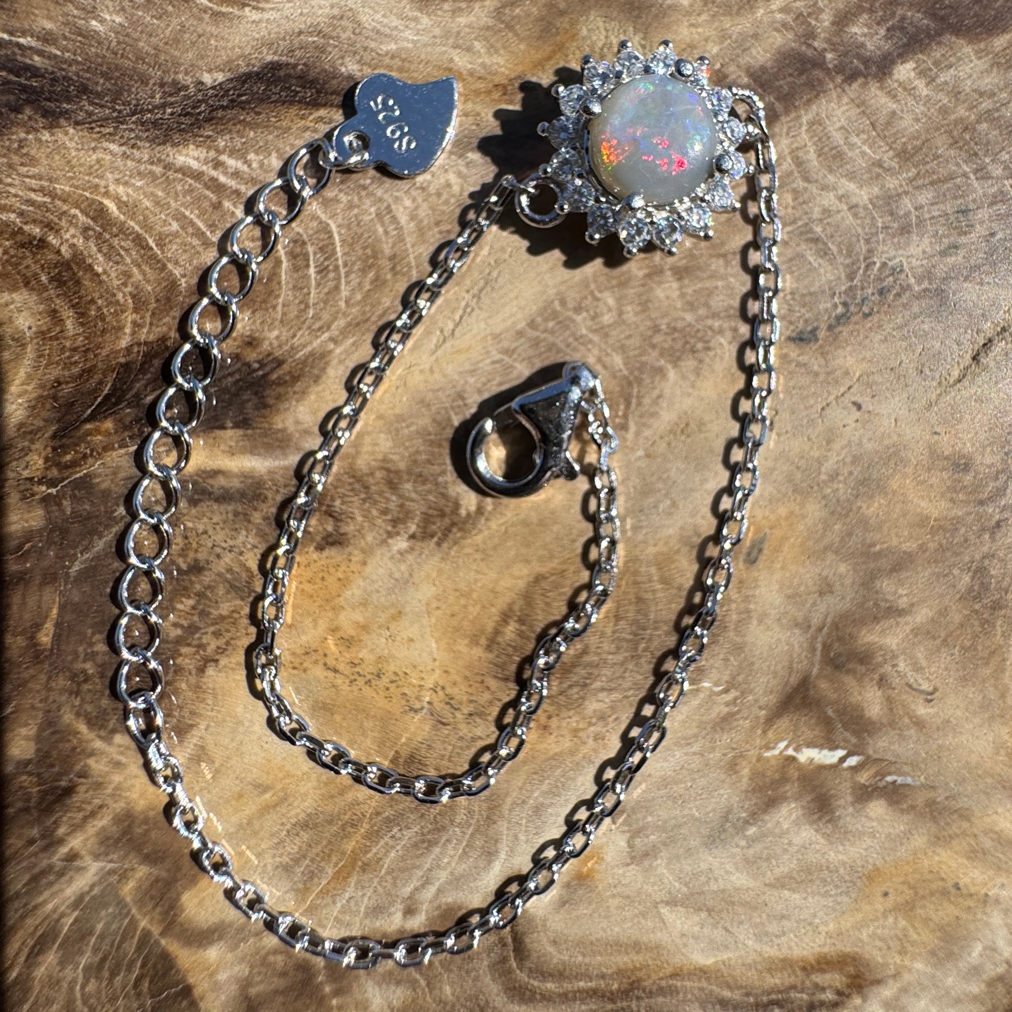 0.8ct Coober Pedy Opal Bracelet ~ 'Arckaringa Ochre Bloom' | 925 Sterling Silver | Solid Australian Opal