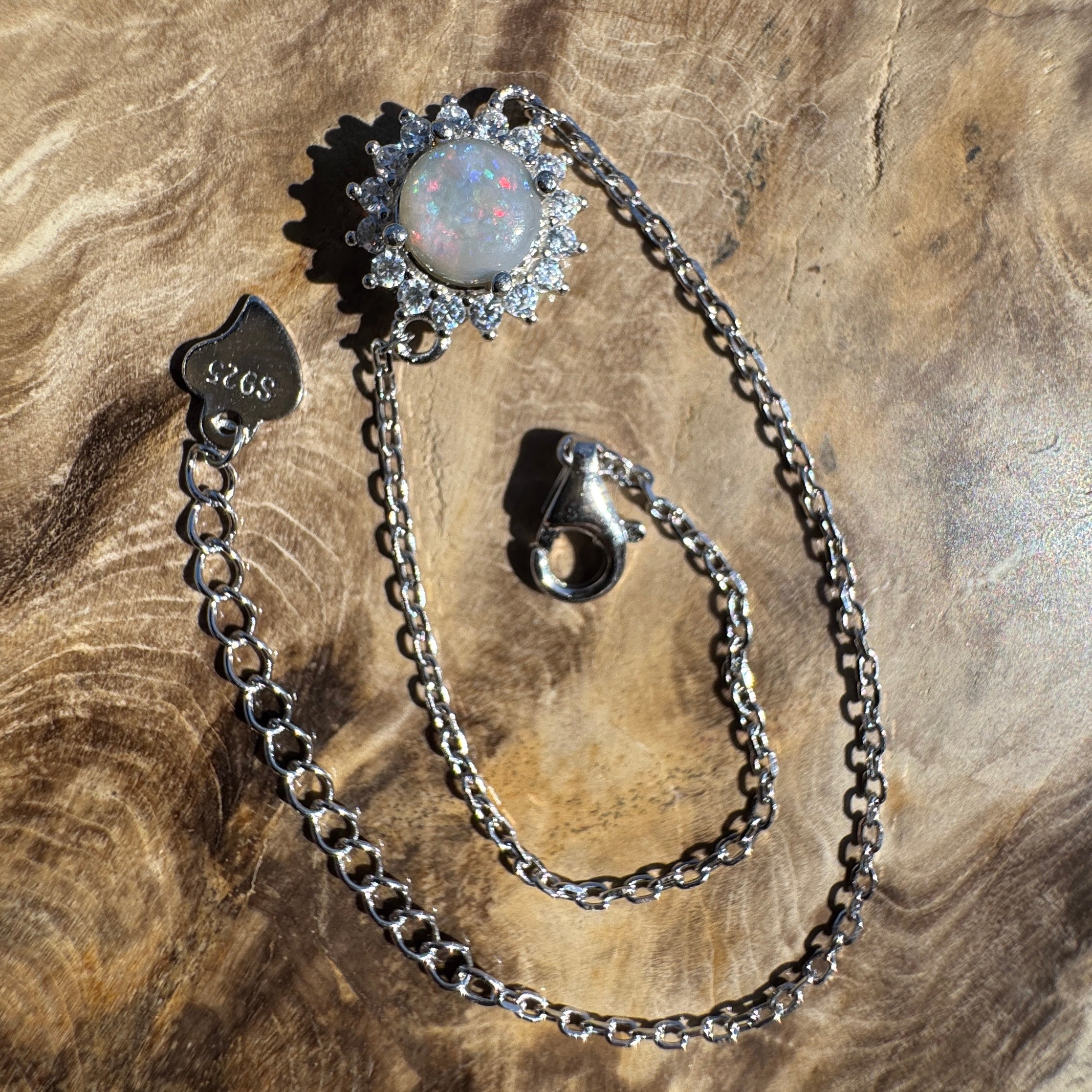 0.8ct Coober Pedy Opal Bracelet ~ 'Arckaringa Ochre Bloom' | 925 Sterling Silver | Solid Australian Opal