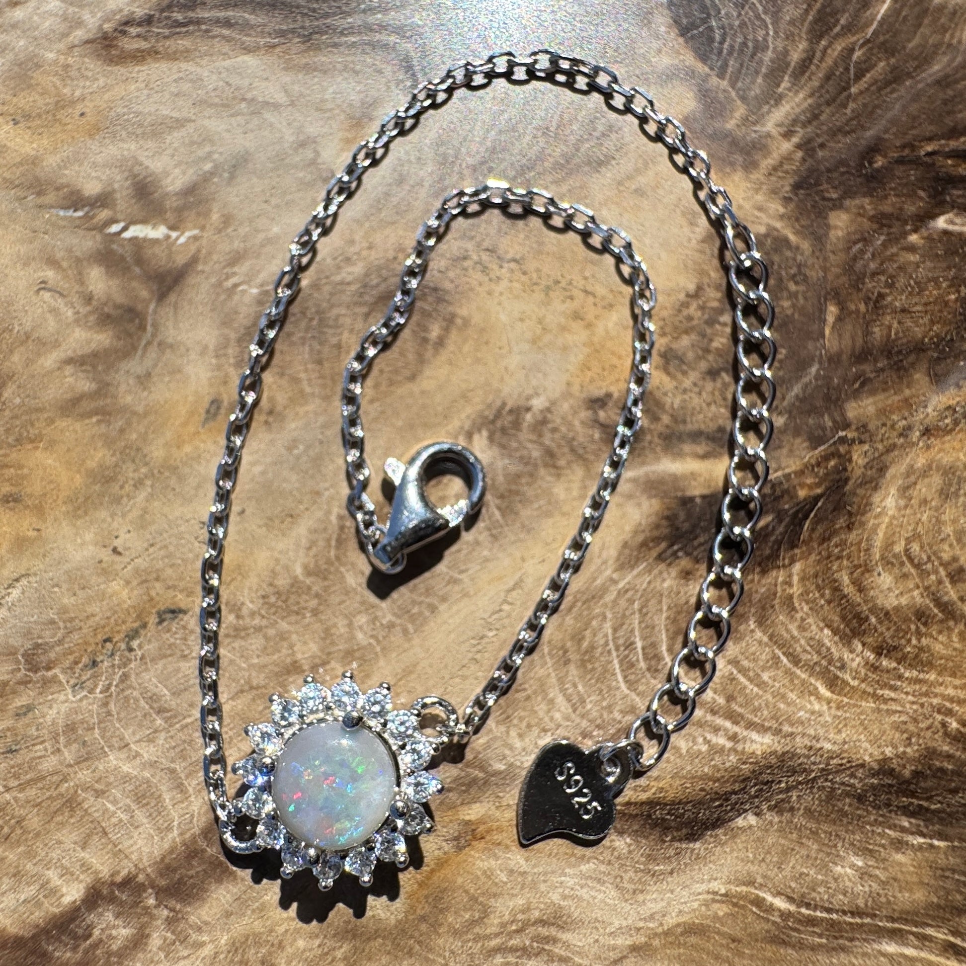 0.8ct Coober Pedy Opal Bracelet ~ 'Arckaringa Ochre Bloom' | 925 Sterling Silver | Solid Australian Opal