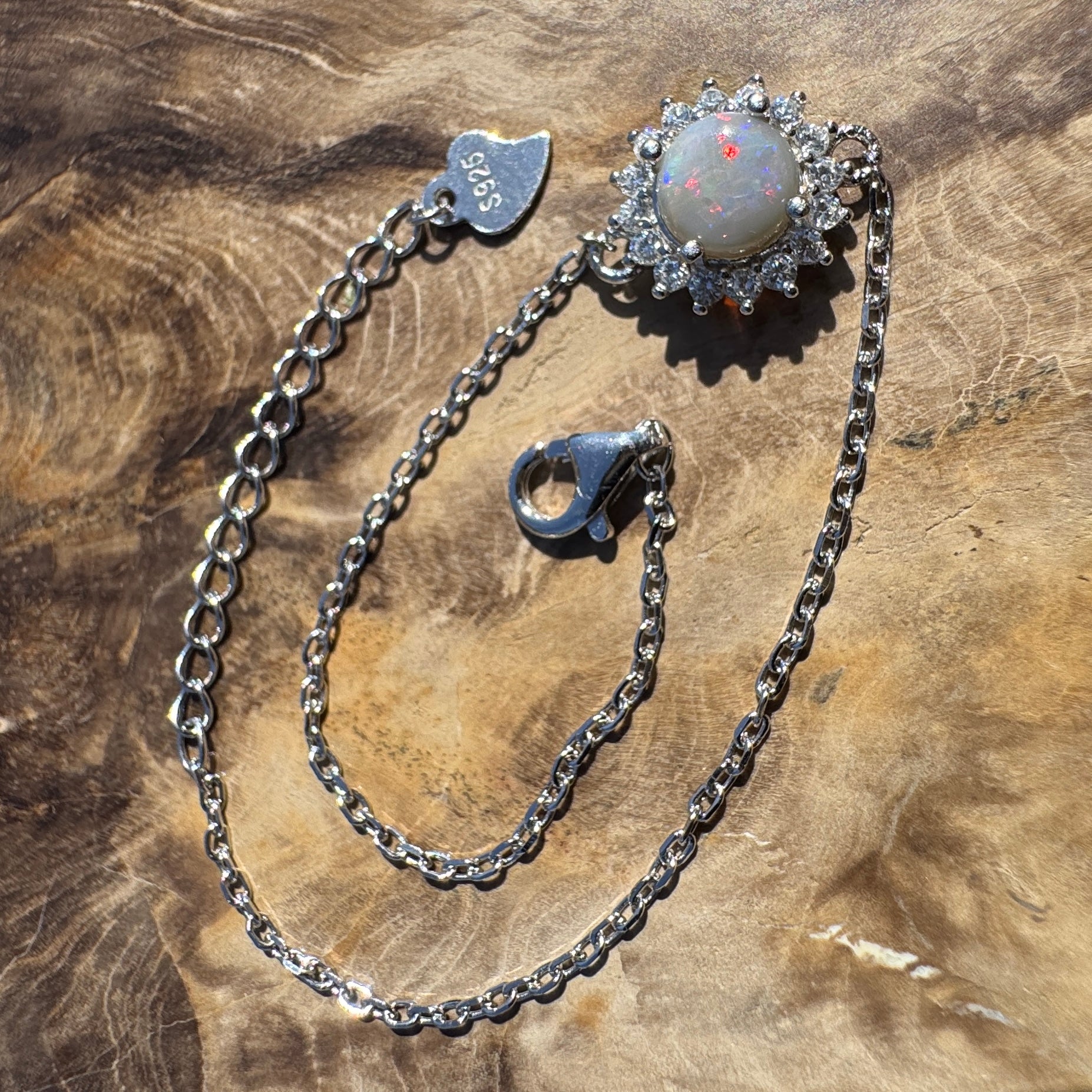 0.8ct Coober Pedy Opal Bracelet ~ 'Arckaringa Ochre Bloom' | 925 Sterling Silver | Solid Australian Opal