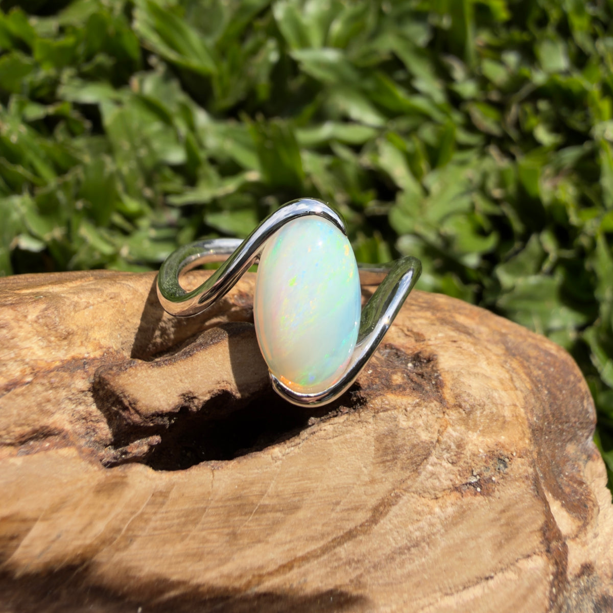 2ct Lightning Ridge Opal Ring ~ 'Lake Argyle Lagoon' | 925 Sterling Silver | Solid Australian Opal