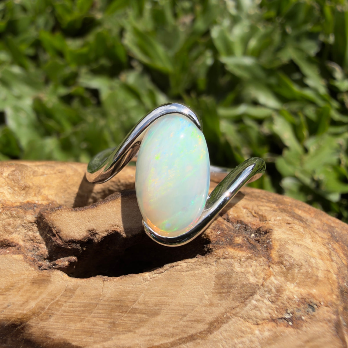 2ct Lightning Ridge Opal Ring ~ 'Lake Argyle Lagoon' | 925 Sterling Silver | Solid Australian Opal