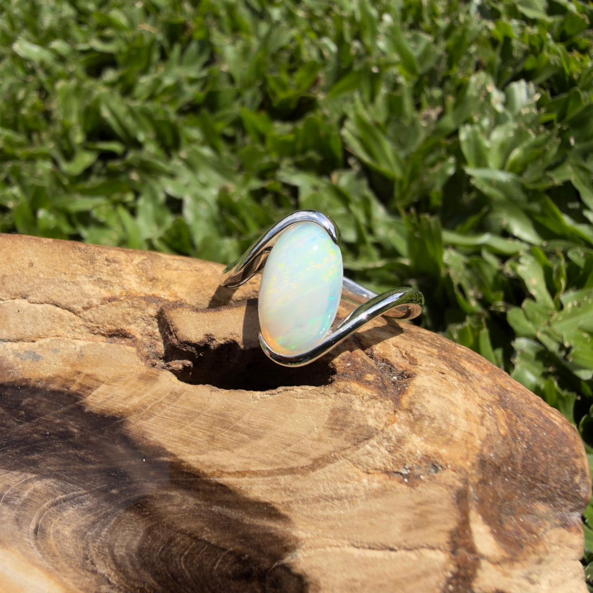 2ct Lightning Ridge Opal Ring ~ 'Lake Argyle Lagoon' | 925 Sterling Silver | Solid Australian Opal