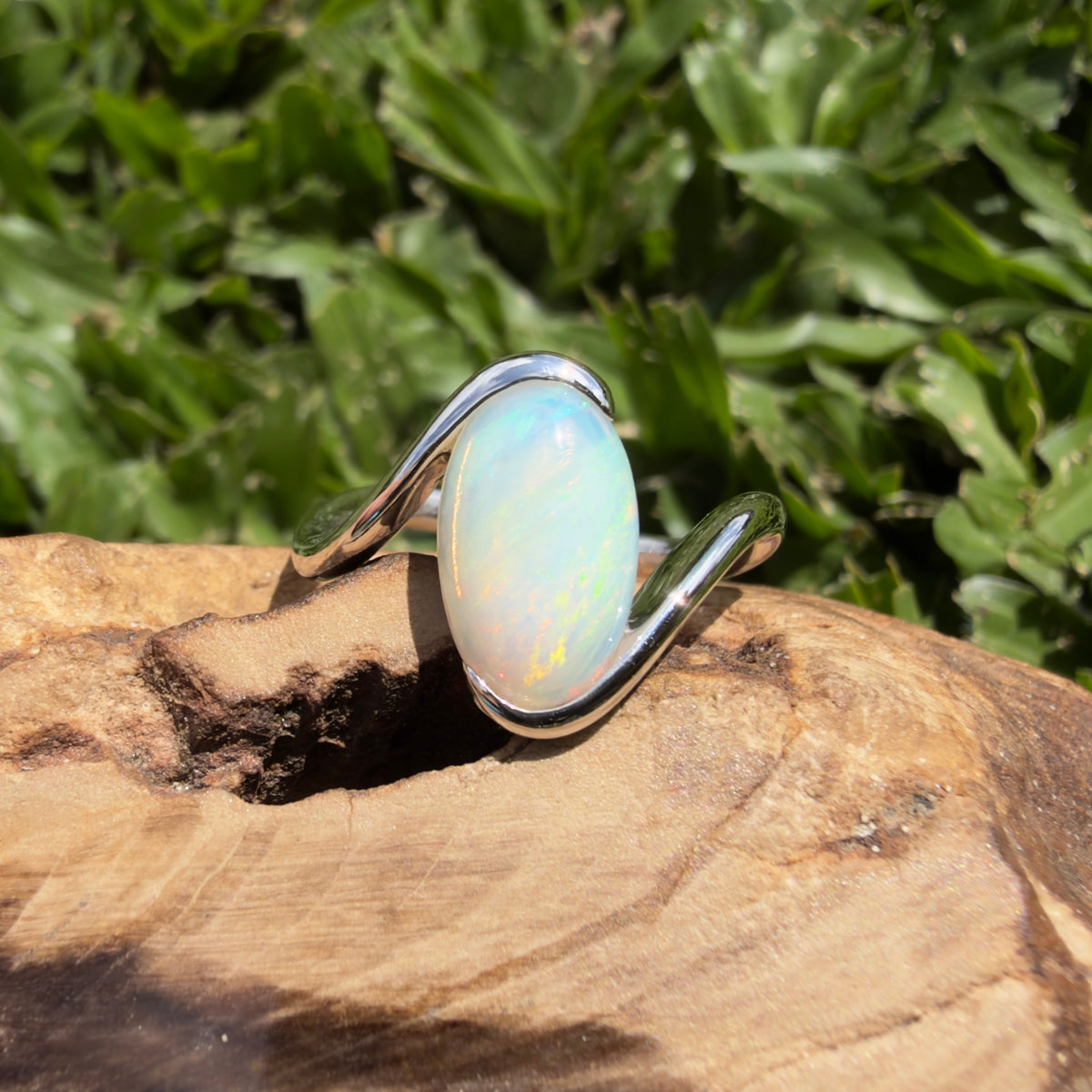 2ct Lightning Ridge Opal Ring ~ 'Lake Argyle Lagoon' | 925 Sterling Silver | Solid Australian Opal