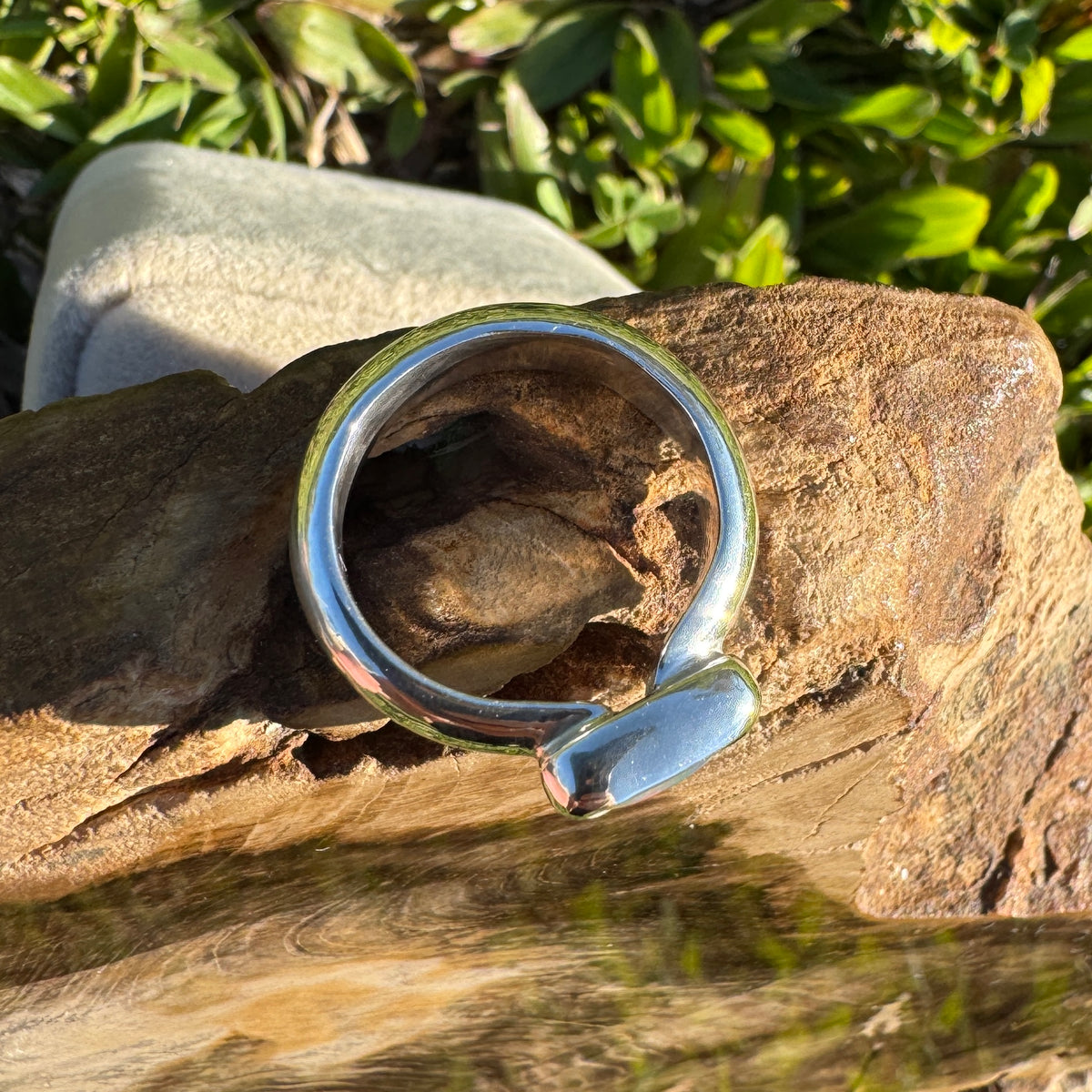 0.7ct Lightning Ridge Semi Black Opal Ring ~ 'Kangaroo Isle Spectrum' | 925 Sterling Silver | Solid Australian Opal