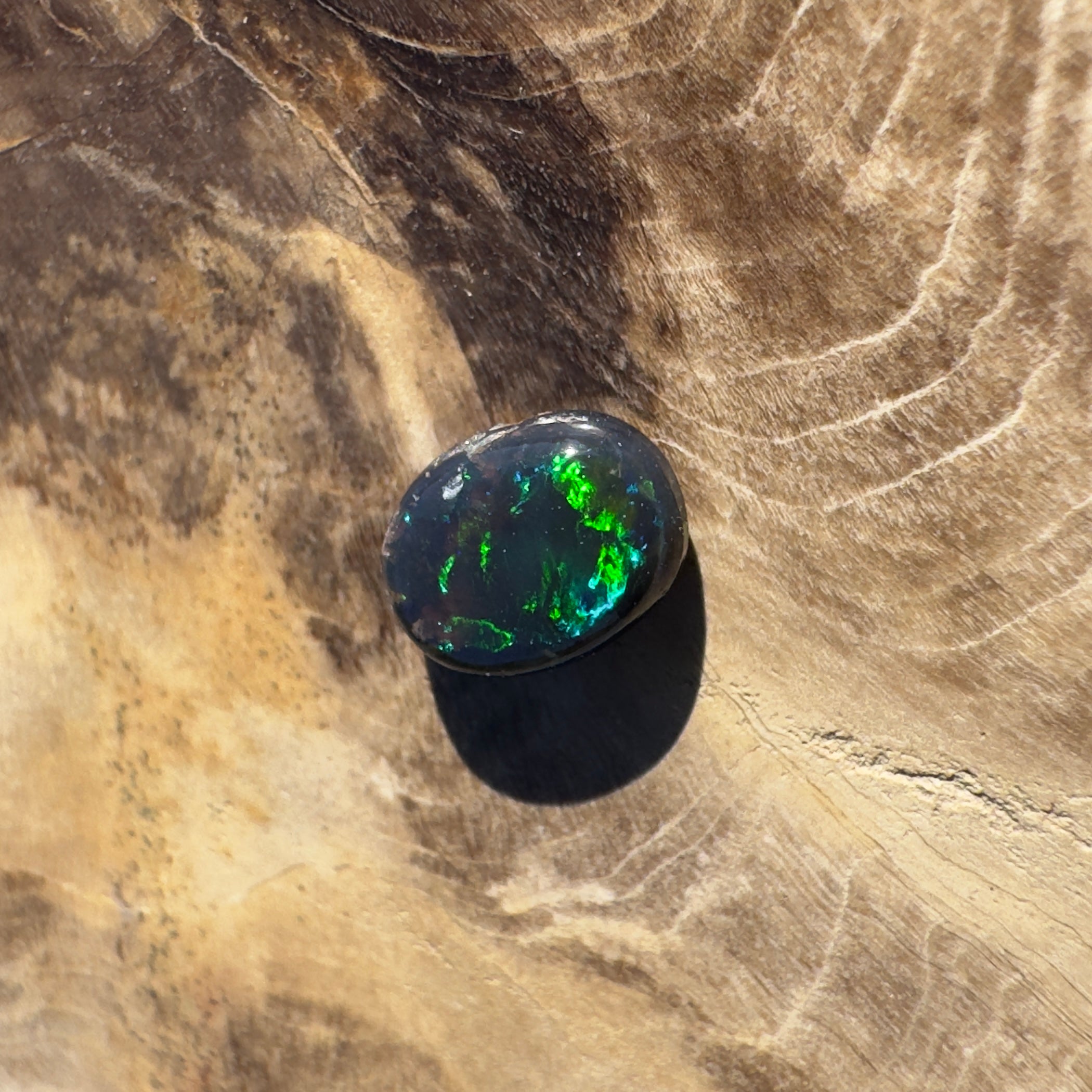 0.7ct Lightning Ridge Black Opal | Solid Australian Opal | Hand-Cut