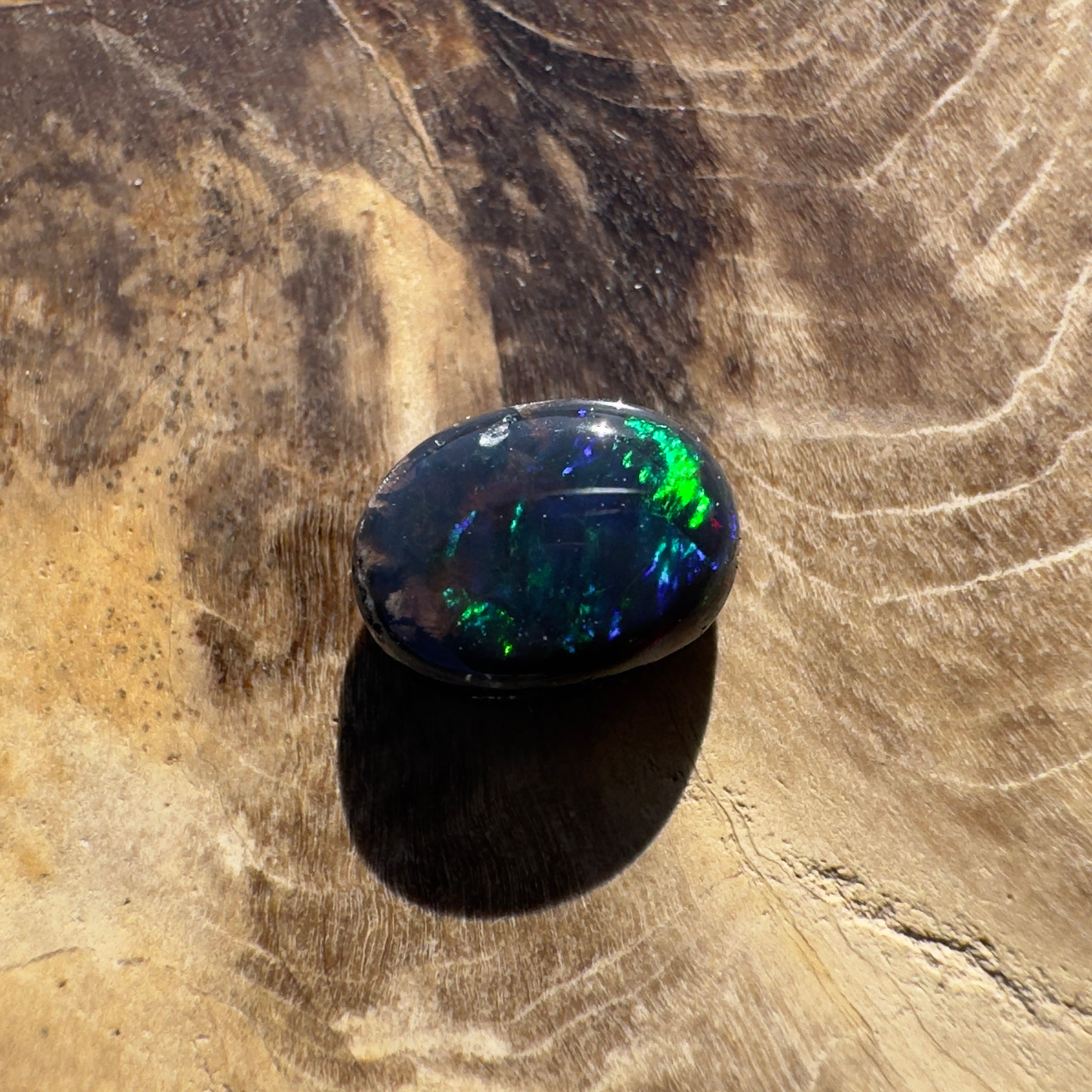 0.7ct Lightning Ridge Black Opal | Solid Australian Opal | Hand-Cut