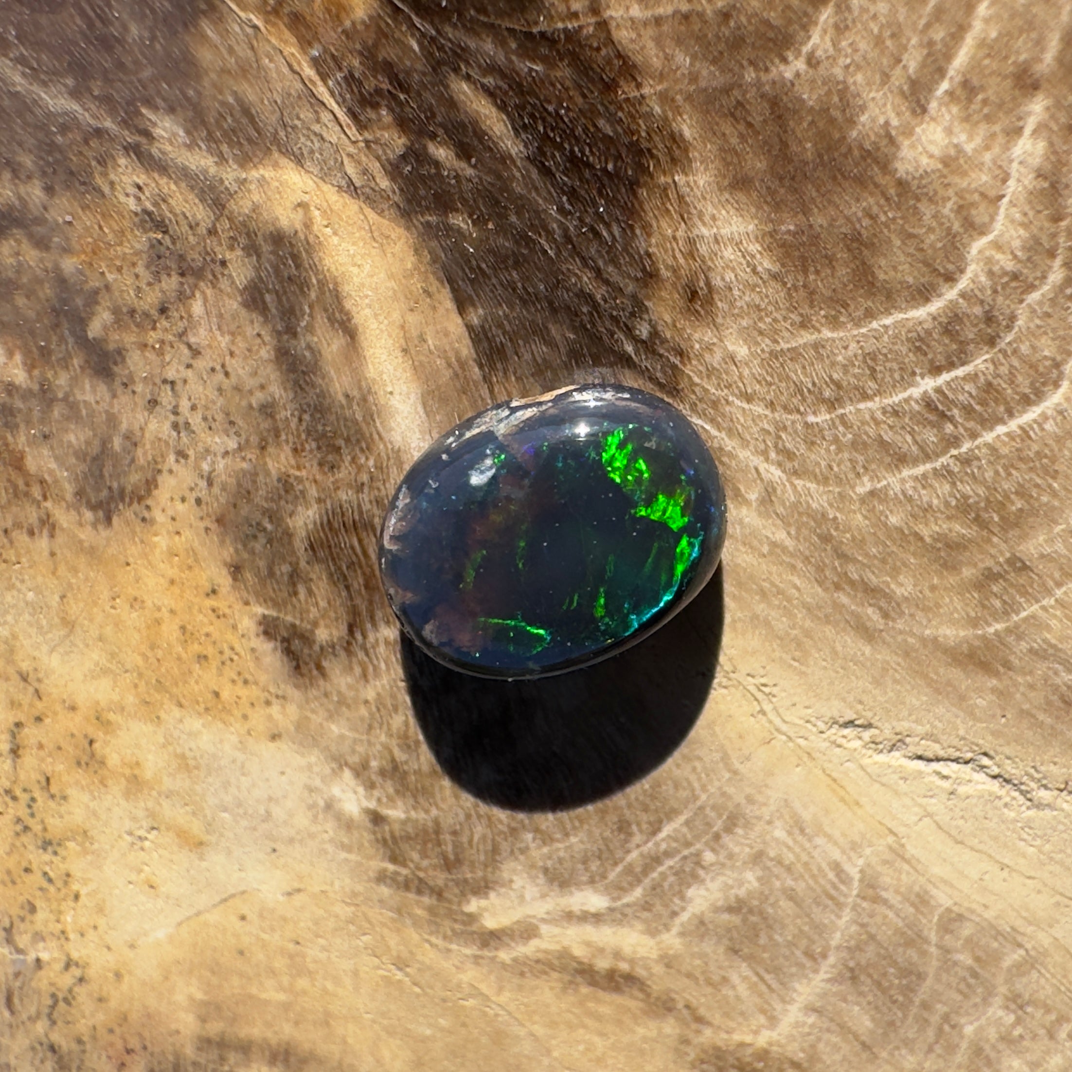 0.7ct Lightning Ridge Black Opal | Solid Australian Opal | Hand-Cut
