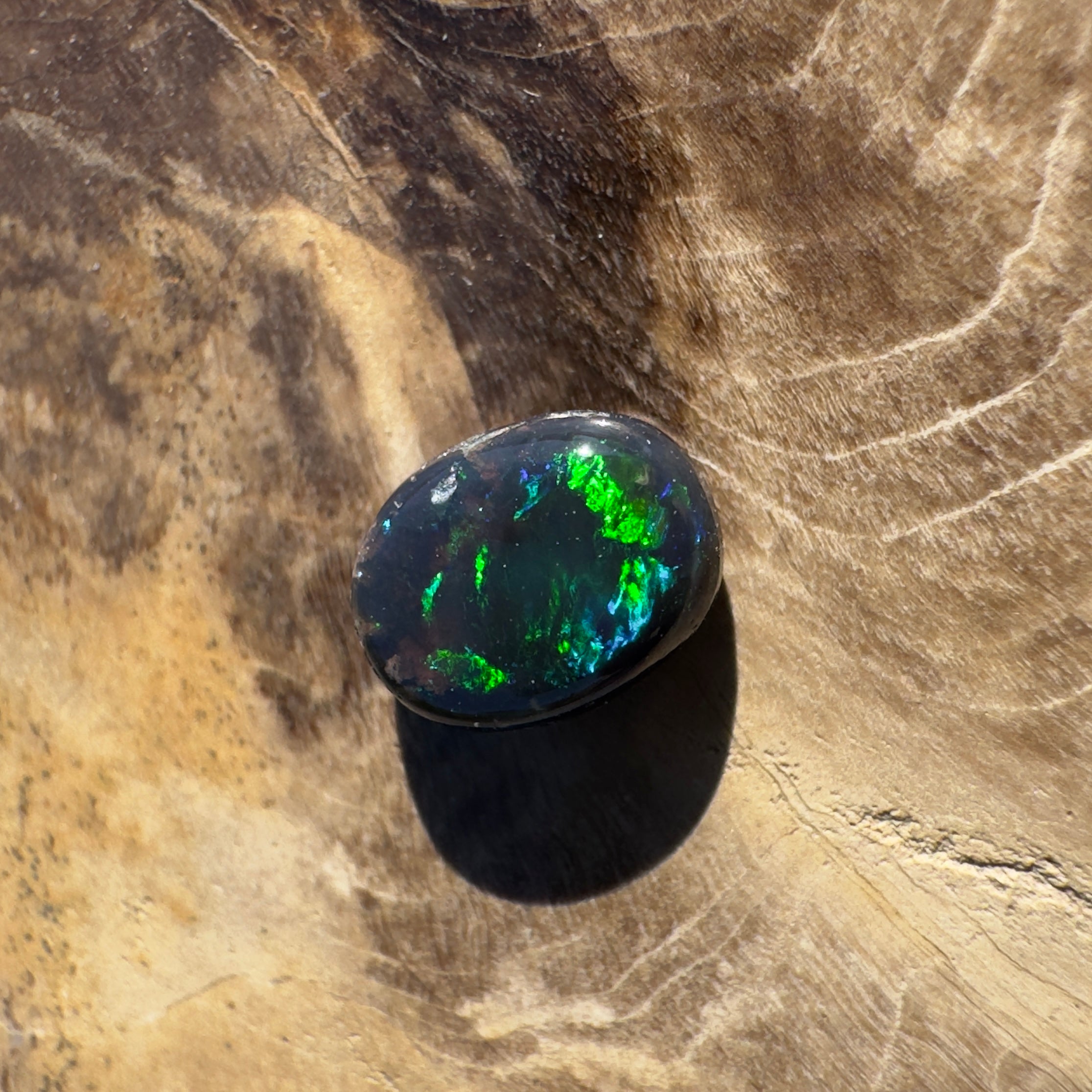 0.7ct Lightning Ridge Black Opal | Solid Australian Opal | Hand-Cut