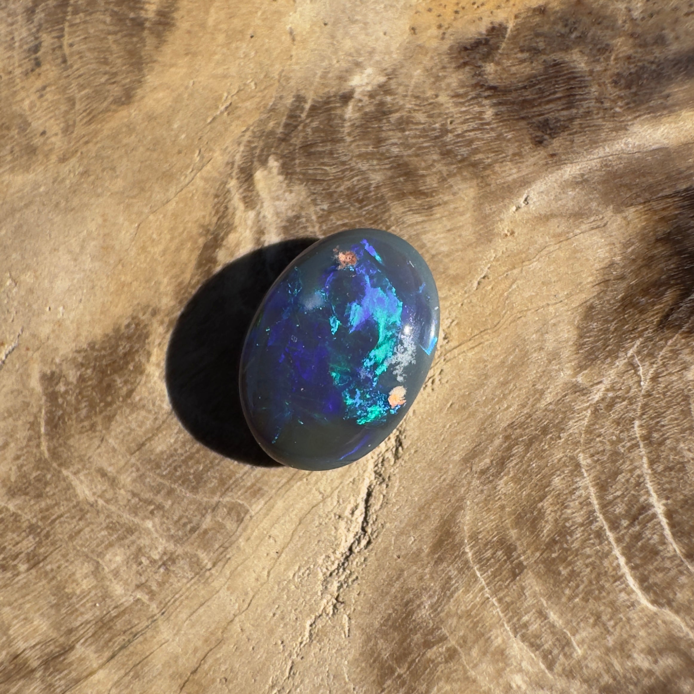 0.5ct Lightning Ridge Black Opal | Solid Australian Opal | Hand-Cut