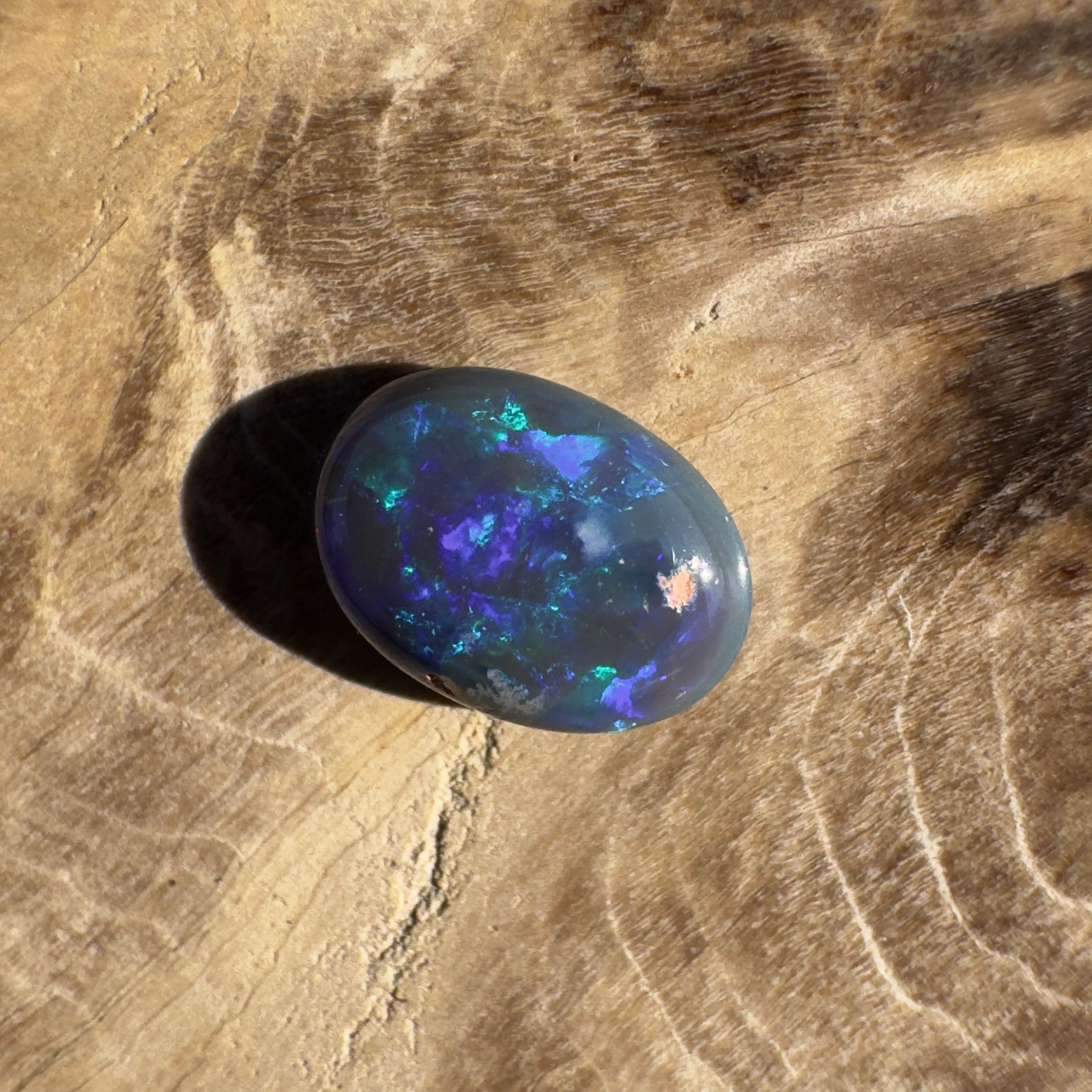 0.5ct Lightning Ridge Black Opal | Solid Australian Opal | Hand-Cut