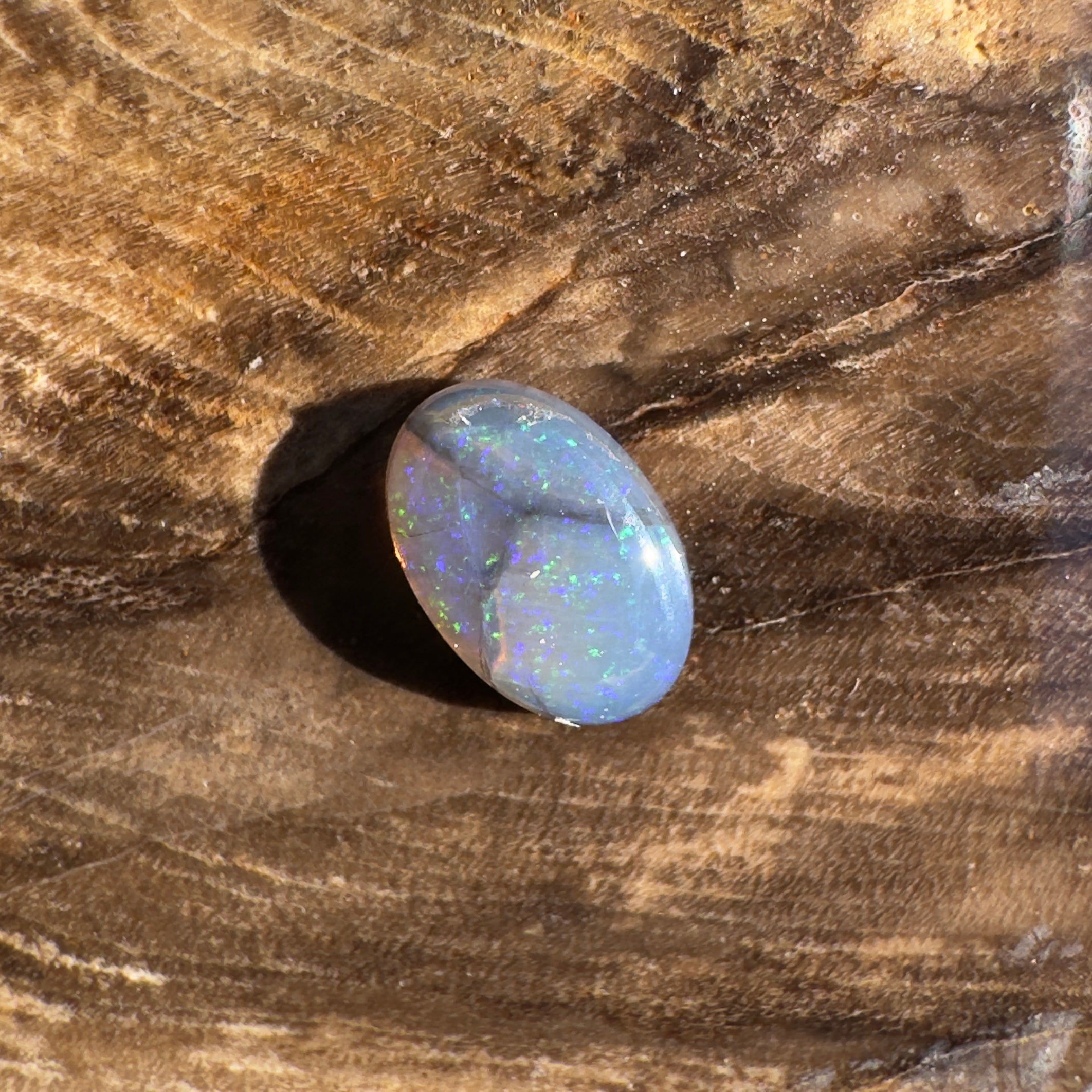 0.5ct Lightning Ridge Dark Crystal | Solid Australian Opal | Hand-Cut