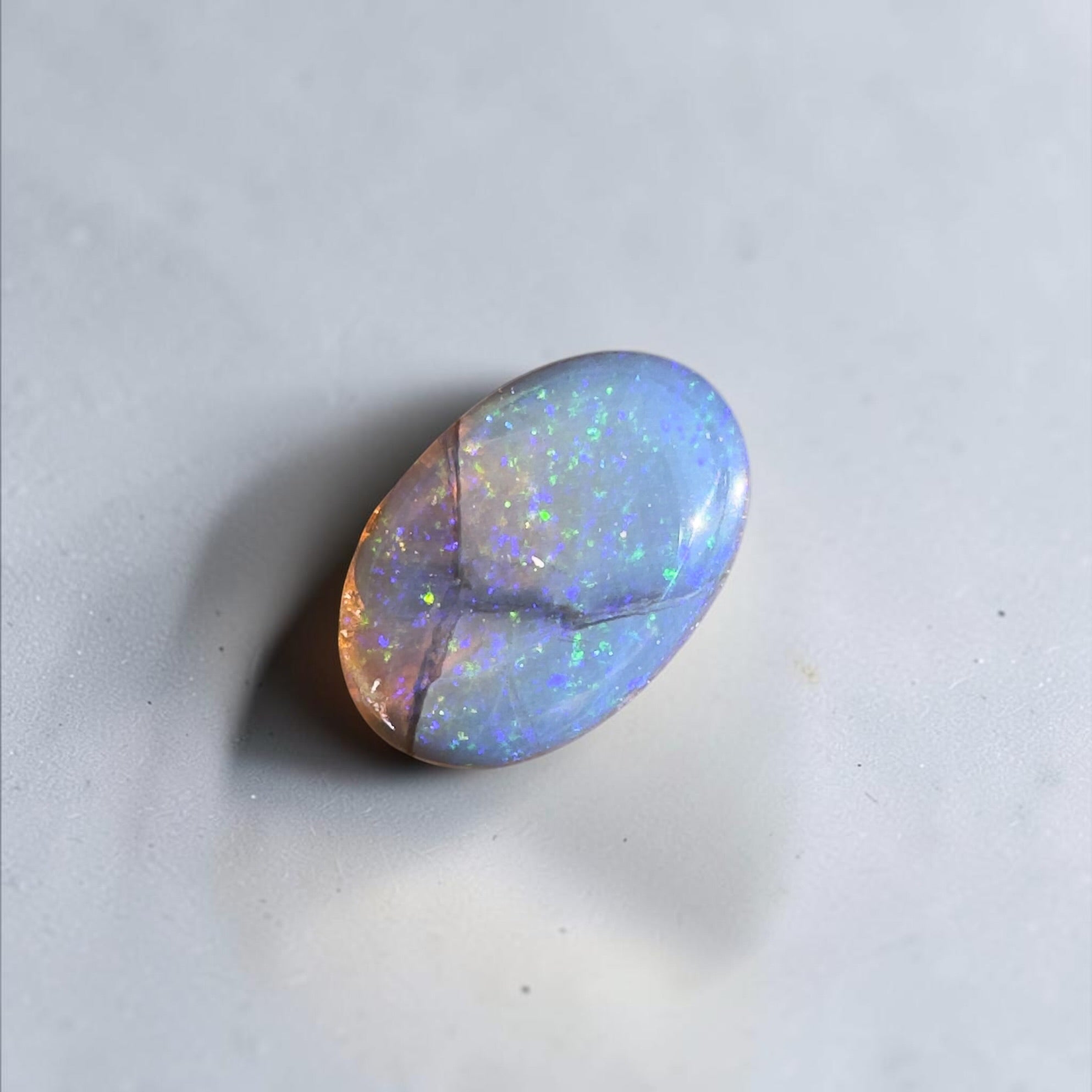 0.5ct Lightning Ridge Dark Crystal | Solid Australian Opal | Hand-Cut