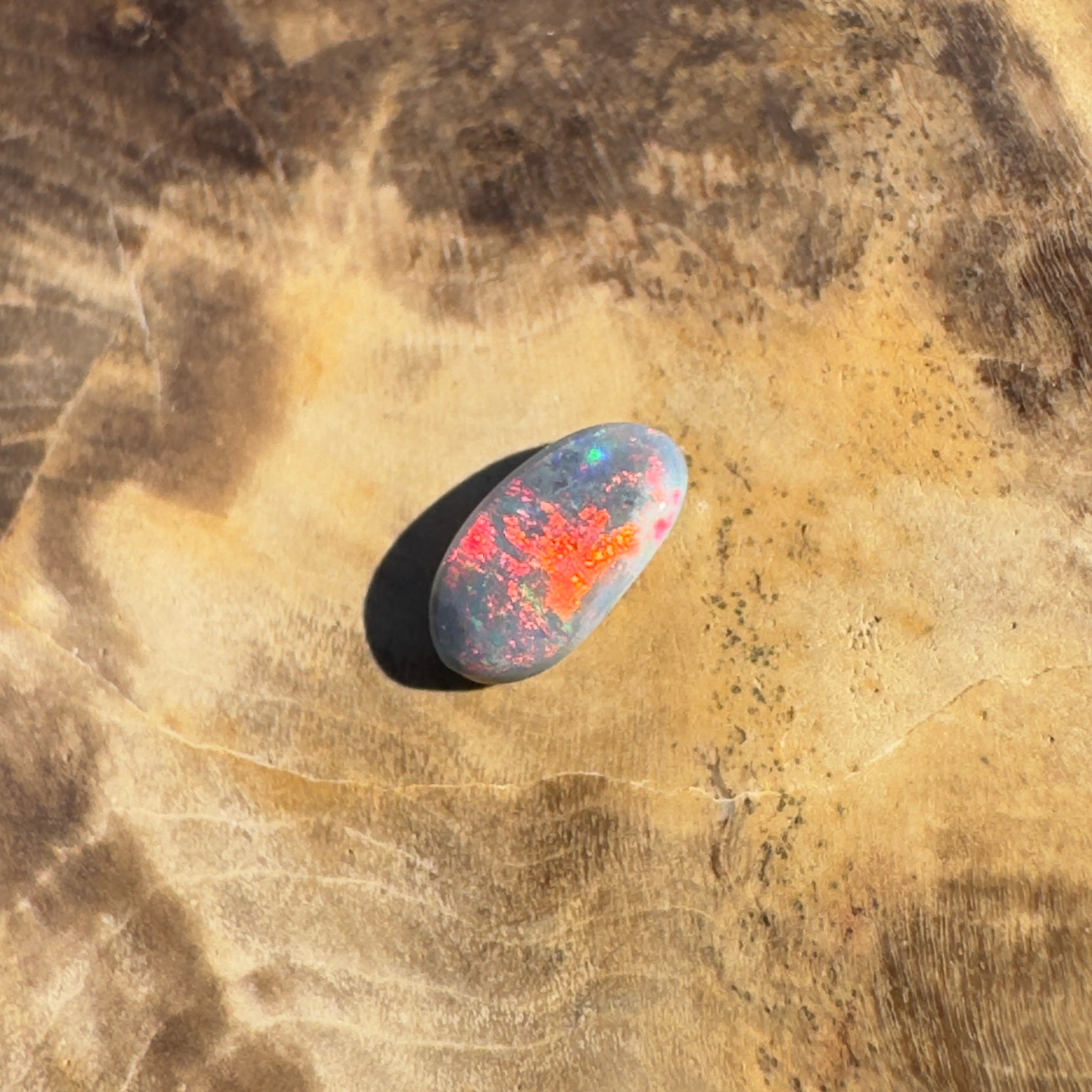 0.2ct Lightning Ridge Semi Black | Solid Australian Opal | Hand-Cut