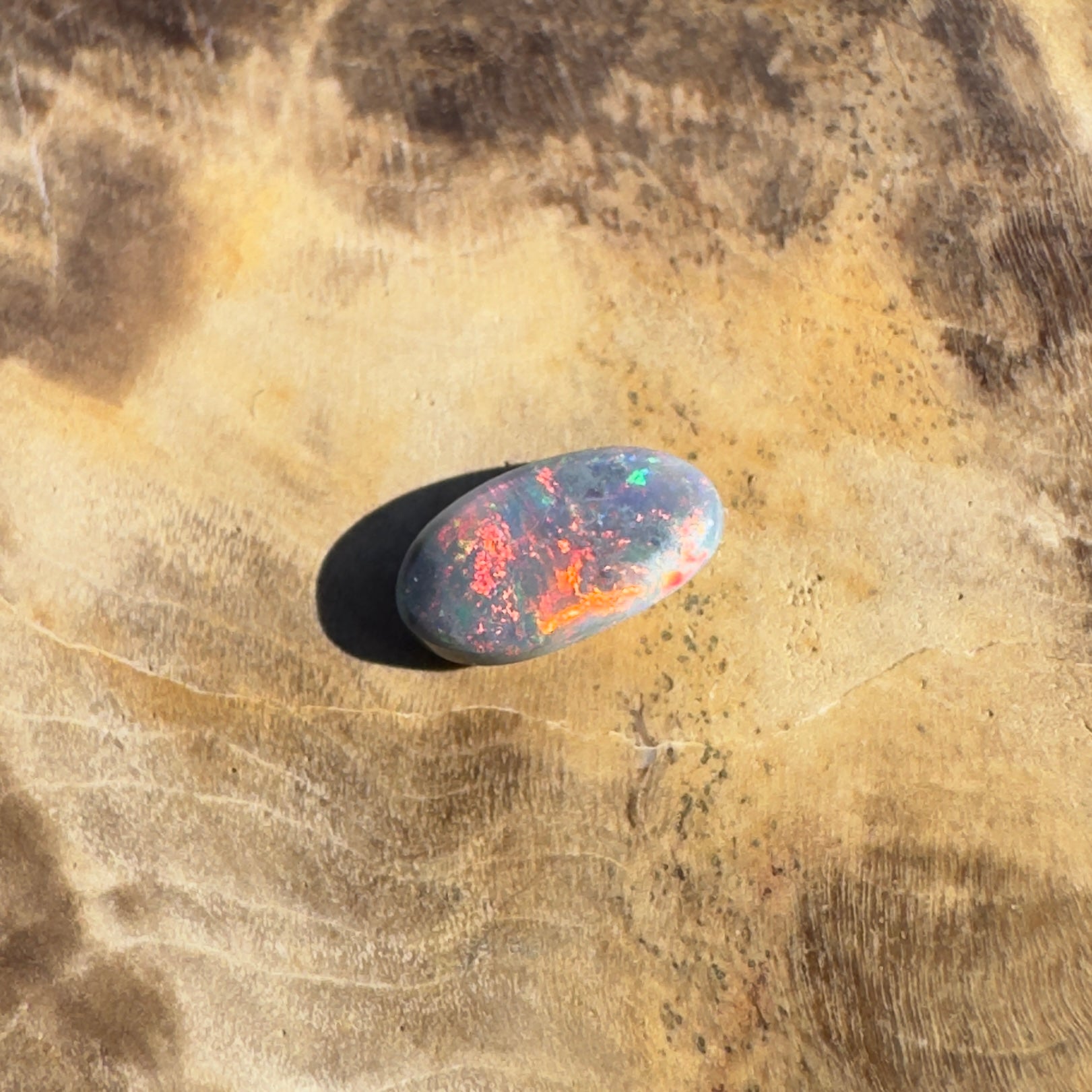0.2ct Lightning Ridge Semi Black | Solid Australian Opal | Hand-Cut
