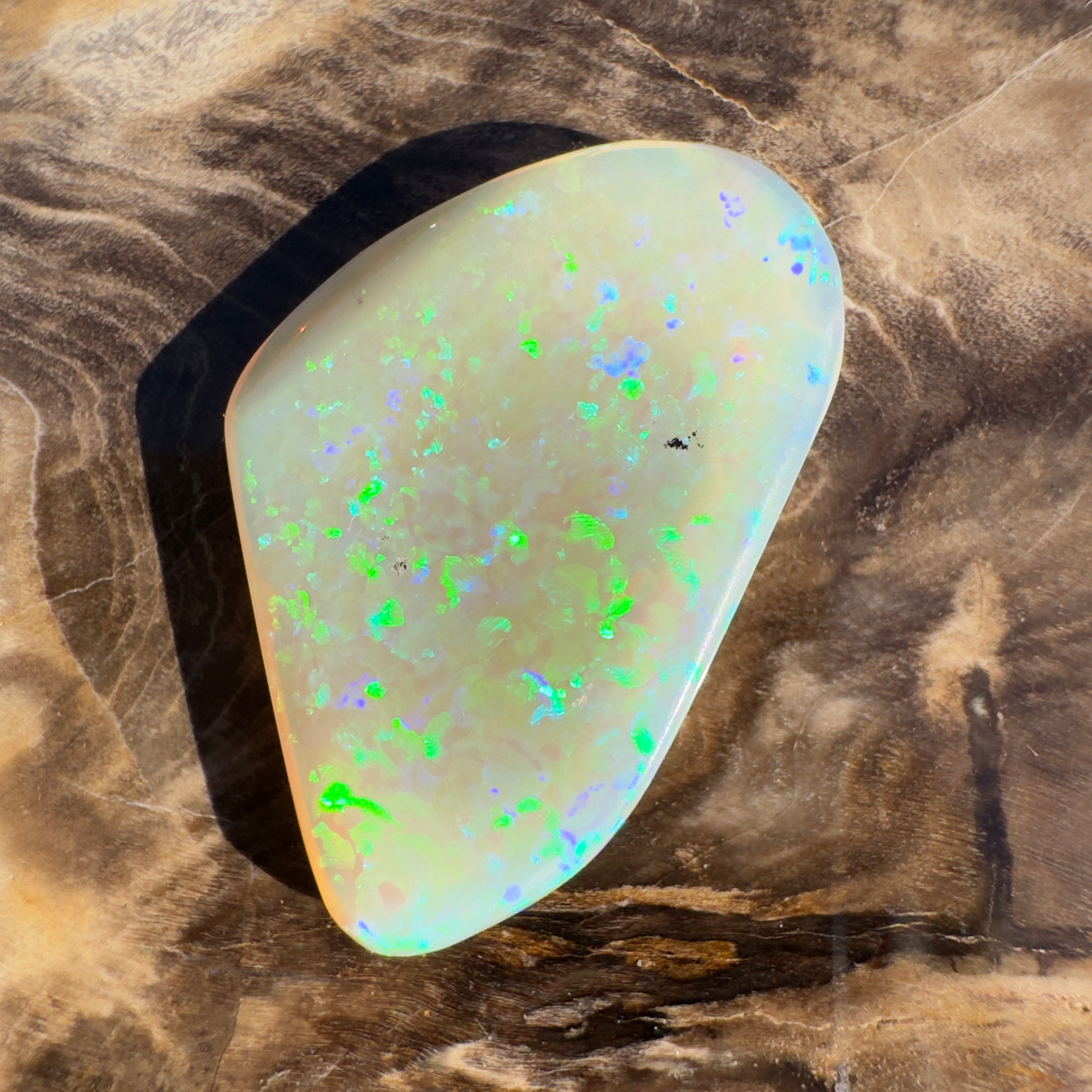 8.4ct Coober Pedy Dark Crystal | Solid Australian Opal | Hand-Cut