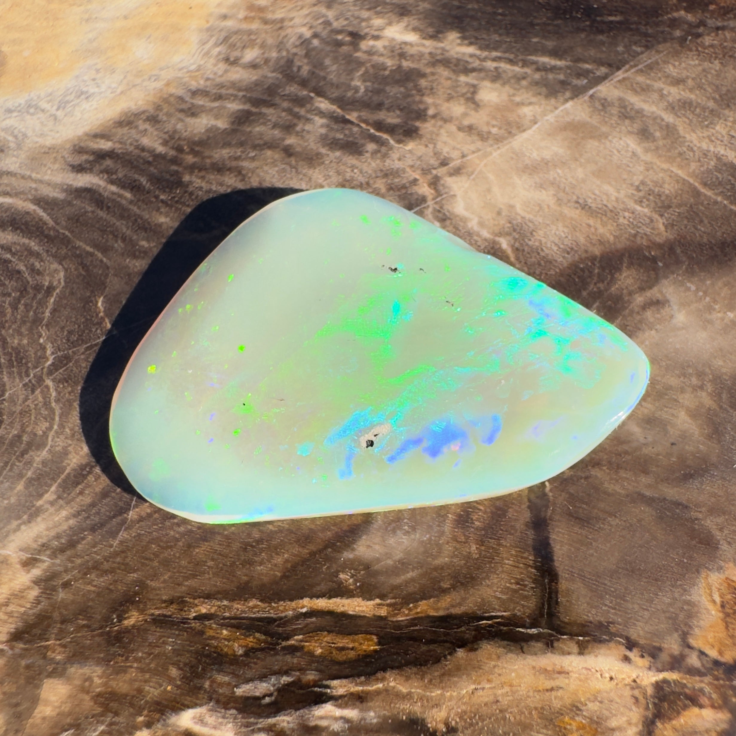 8.4ct Coober Pedy Dark Crystal | Solid Australian Opal | Hand-Cut