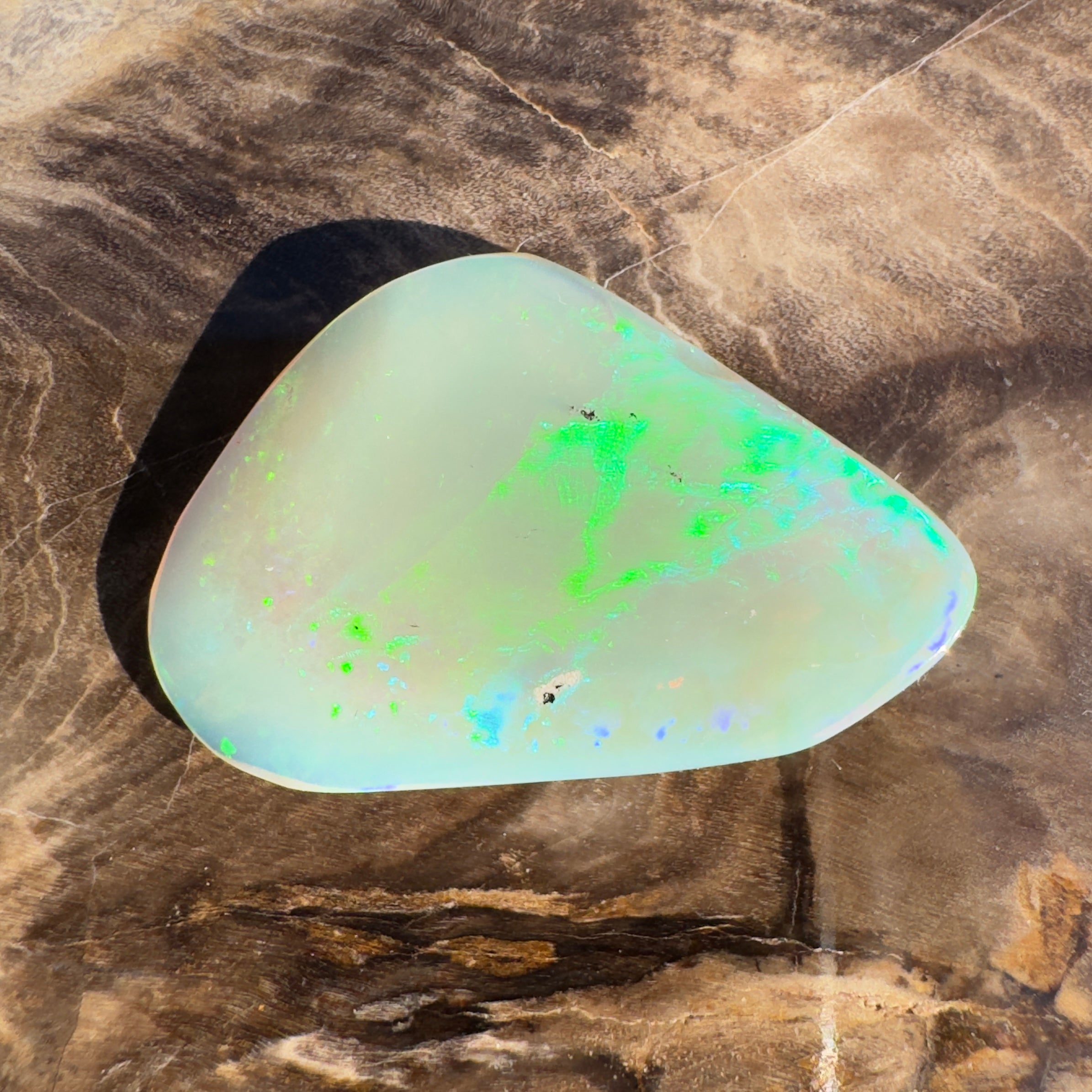 8.4ct Coober Pedy Dark Crystal | Solid Australian Opal | Hand-Cut