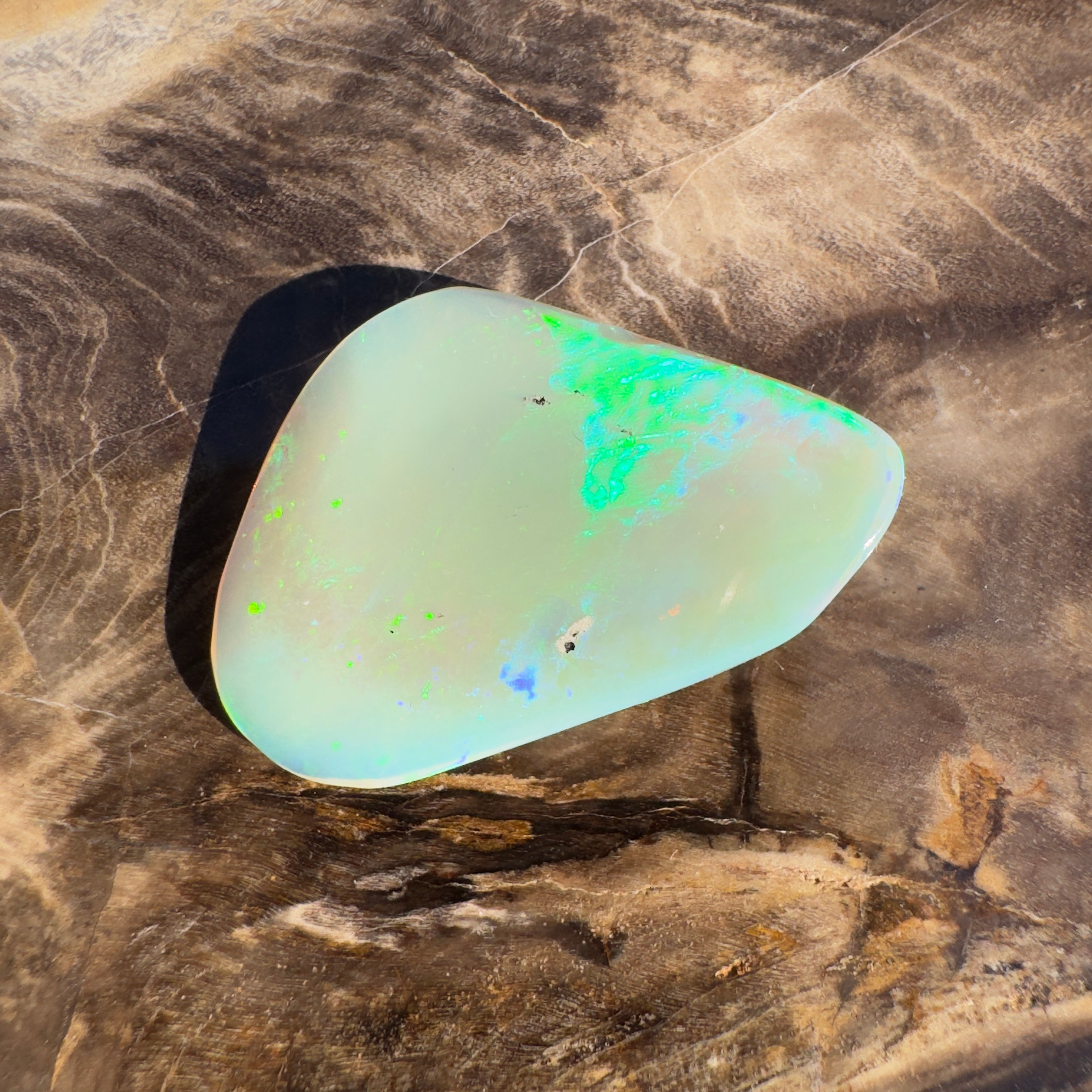 8.4ct Coober Pedy Dark Crystal | Solid Australian Opal | Hand-Cut