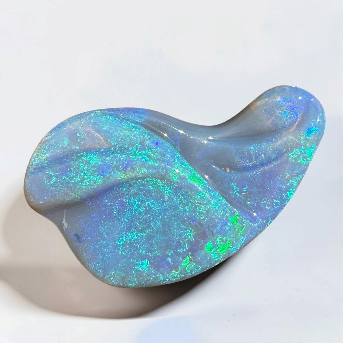 23.8ct Coober Pedy Dark Crystal Opal Carving | Solid Australian Opal | Hand-Carved