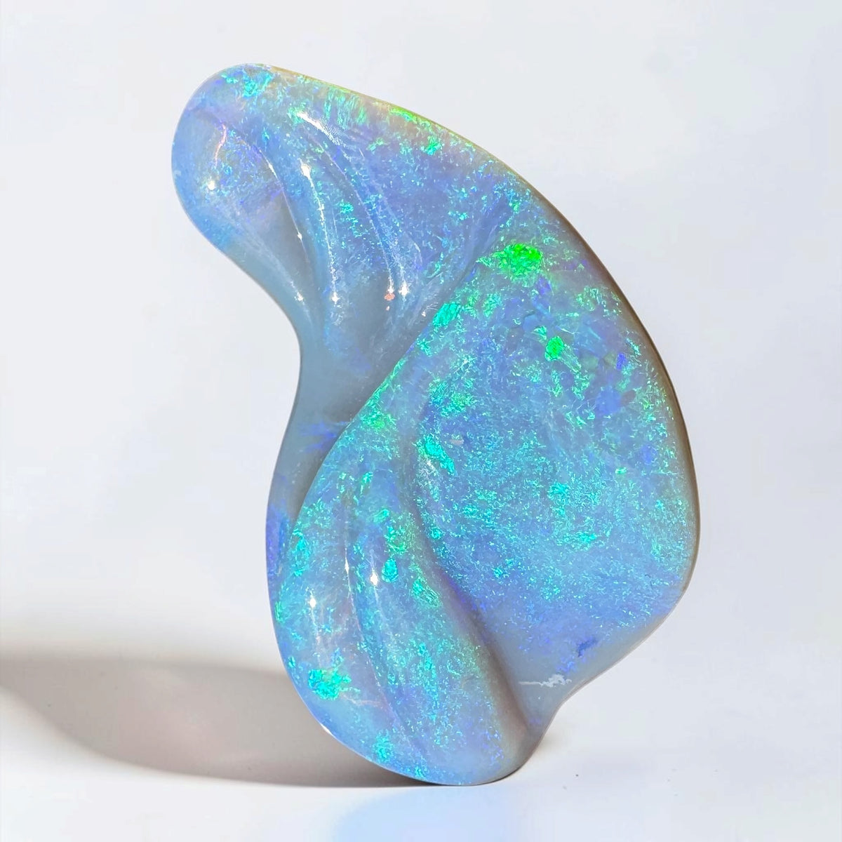 23.8ct Coober Pedy Dark Crystal Opal Carving | Solid Australian Opal | Hand-Carved