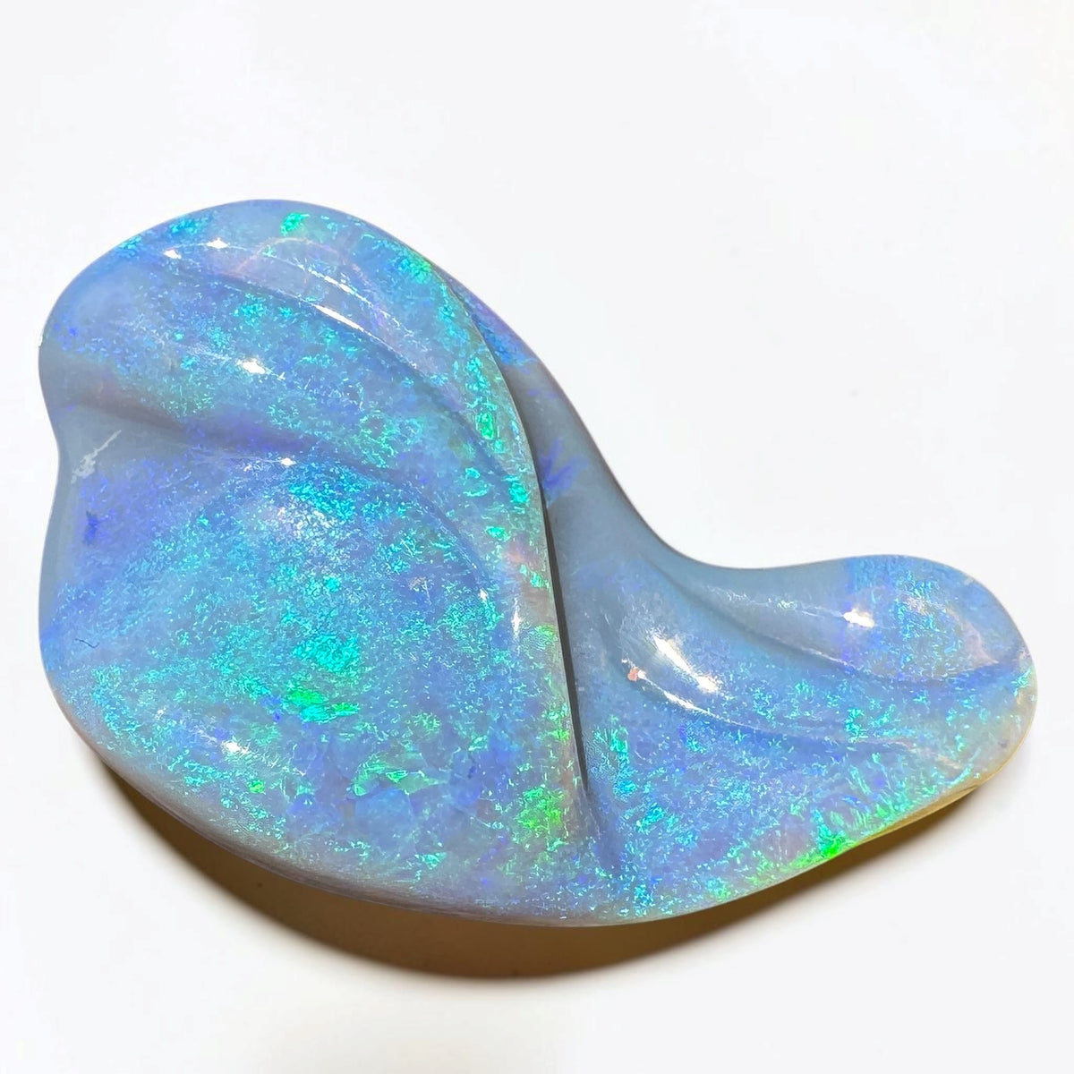 23.8ct Coober Pedy Dark Crystal Opal Carving | Solid Australian Opal | Hand-Carved