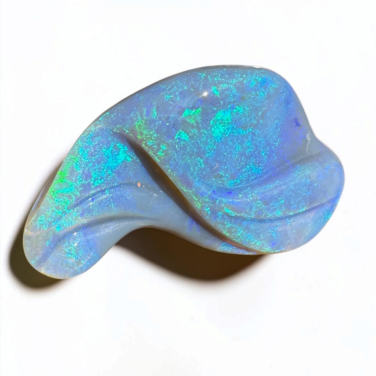 23.8ct Coober Pedy Dark Crystal Opal Carving | Solid Australian Opal | Hand-Carved