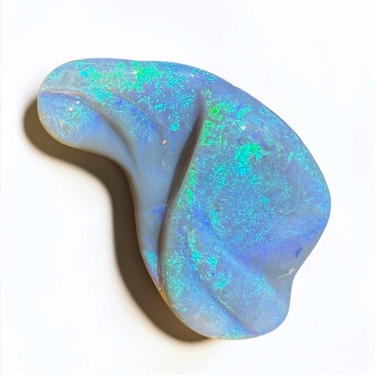 23.8ct Coober Pedy Dark Crystal Opal Carving | Solid Australian Opal | Hand-Carved