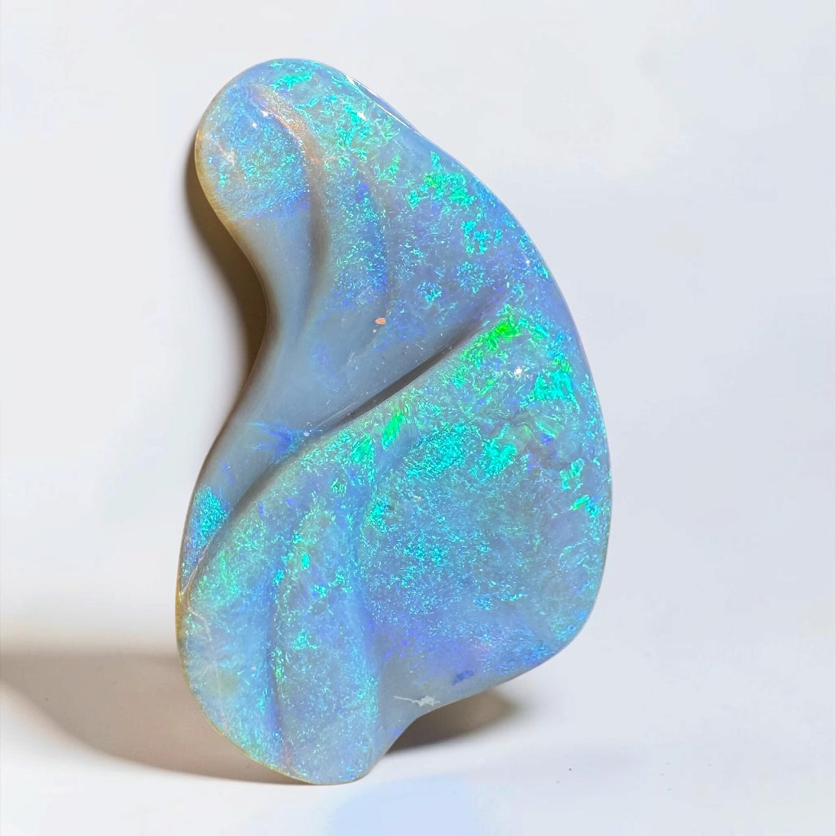 23.8ct Coober Pedy Dark Crystal Opal Carving | Solid Australian Opal | Hand-Carved