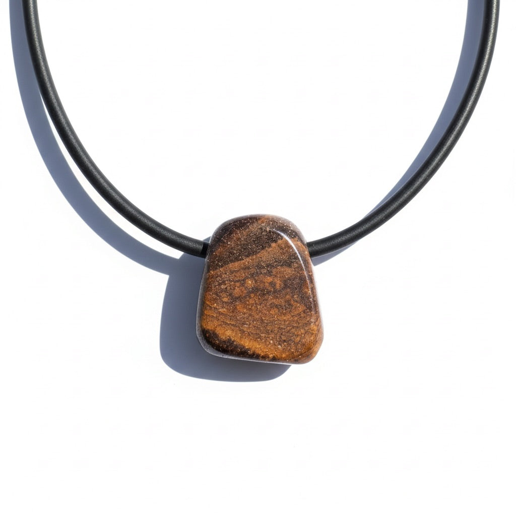 Solid Queensland Boulder Opal Pendant Necklace ~ 'Bungle Tempest' | Solid Australian Opal