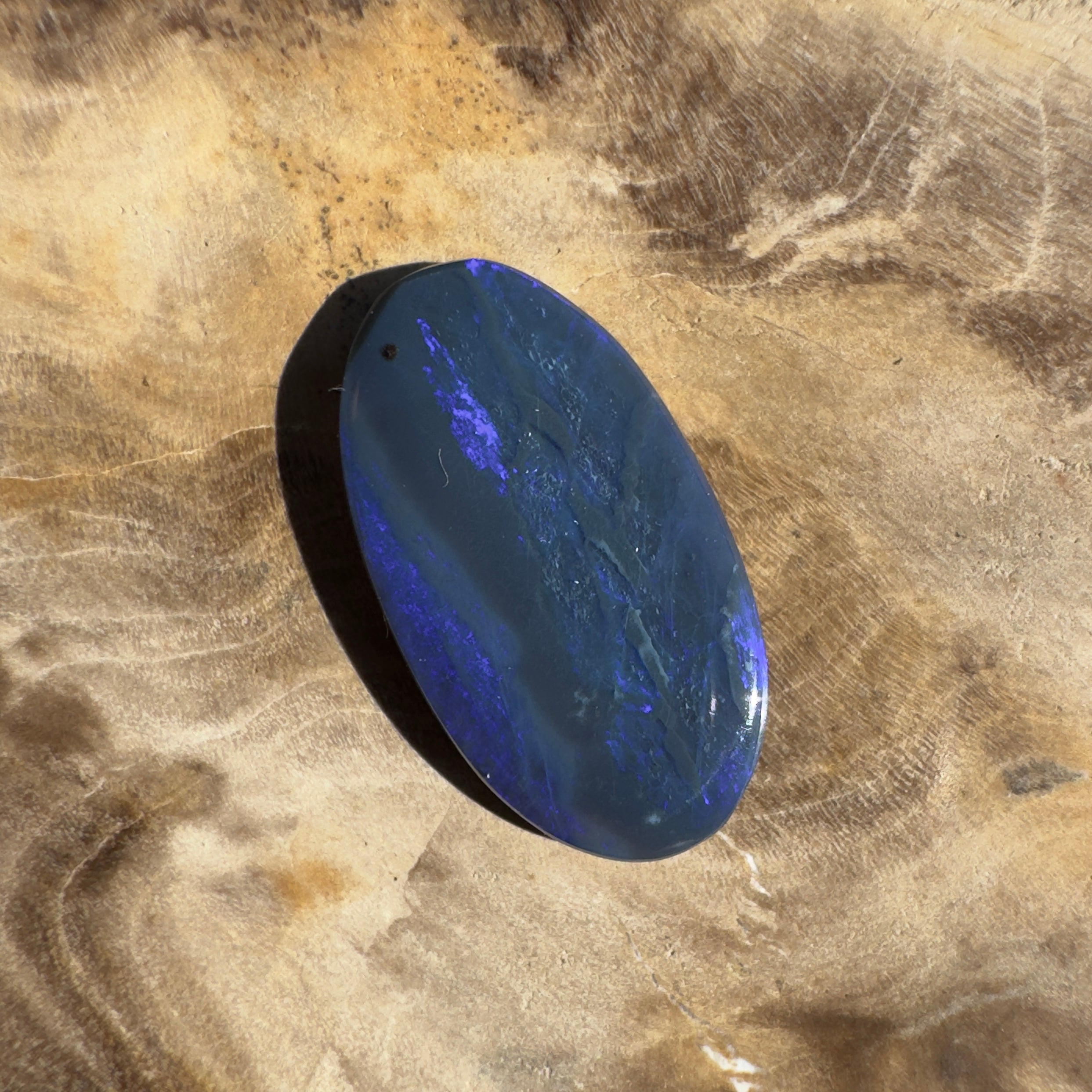 2.2ct Lightning Ridge Black Opal | Solid Australian Opal | Hand-Cut