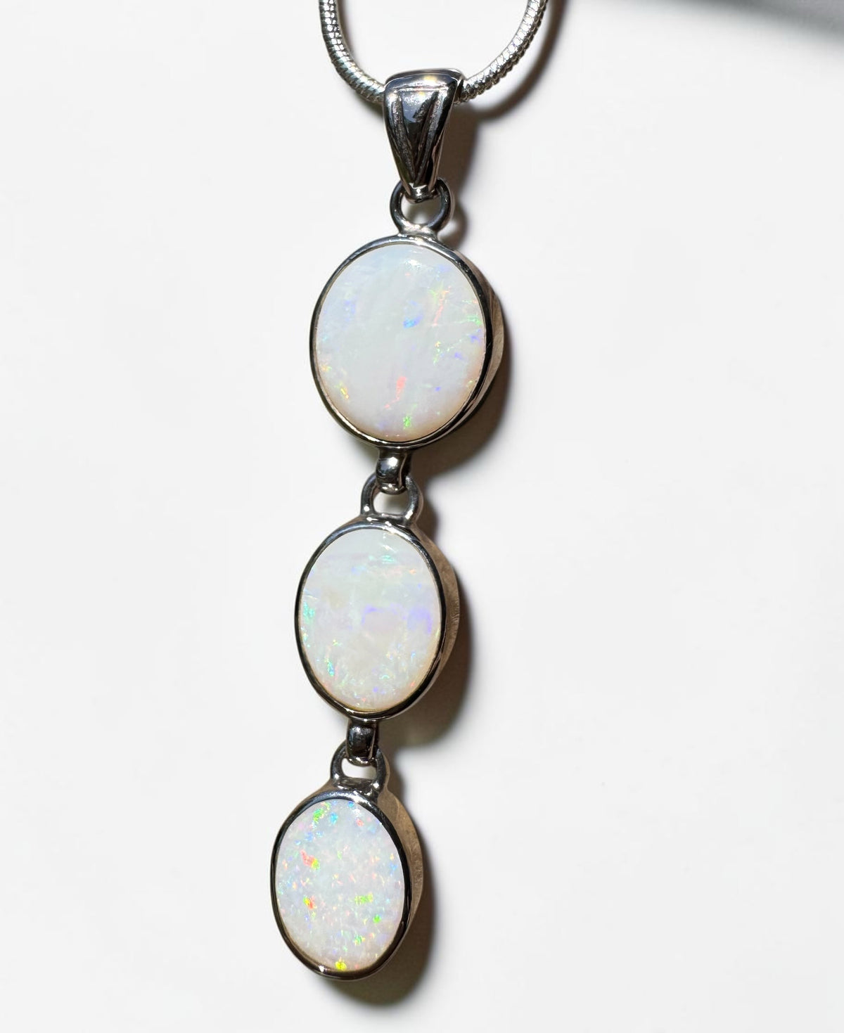 7.5ct Coober Pedy Opal Pendant Necklace ~ 'Karoonda Spectrum' | 925 Sterling Silver | Solid Australian Opal