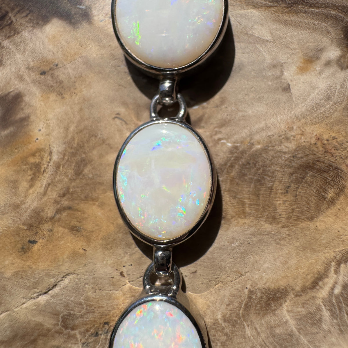 7.5ct Coober Pedy Opal Pendant Necklace ~ 'Karoonda Spectrum' | 925 Sterling Silver | Solid Australian Opal