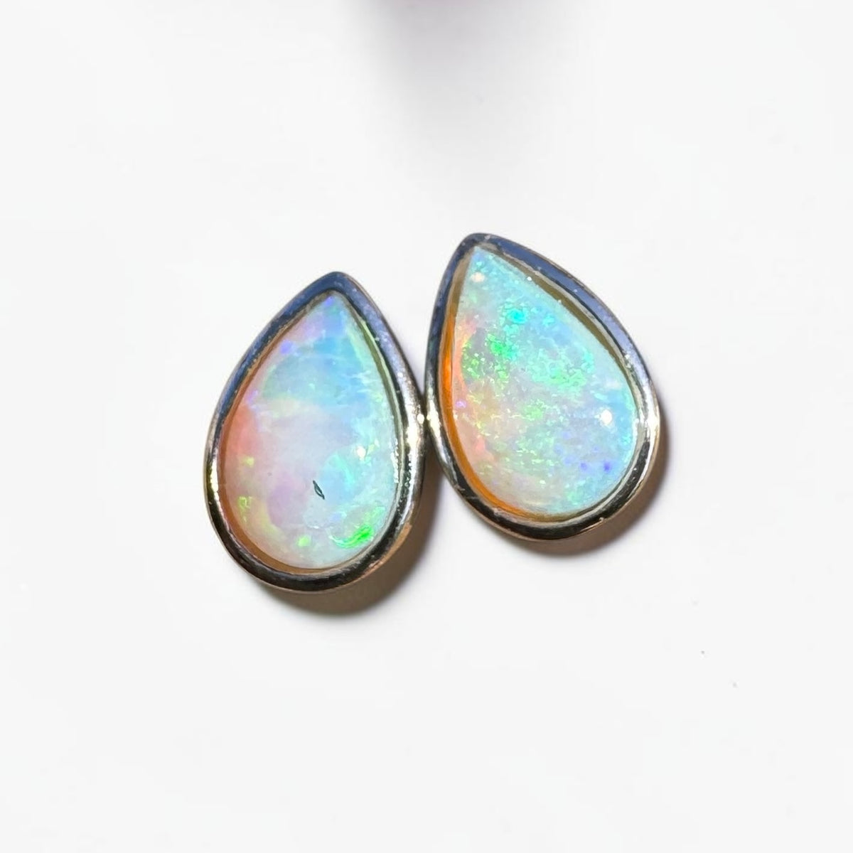 0.5ct Coober Pedy Opal Stud Earrings ~ 'Kadina Blue' | 925 Sterling Silver | Solid Australian Opal