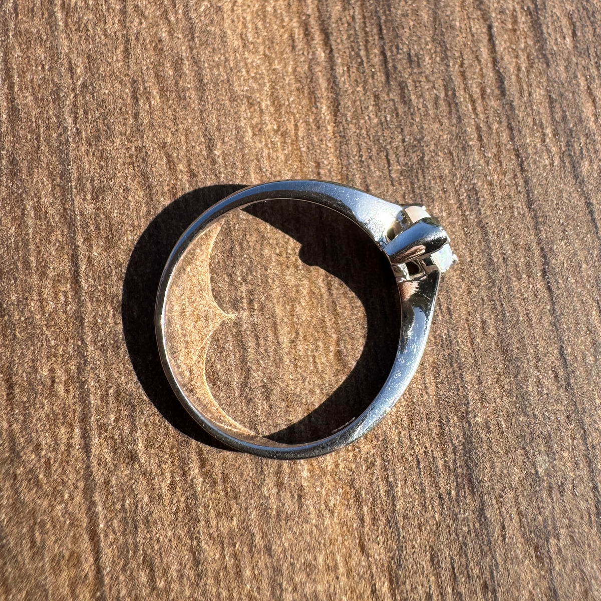 0.6ct Coober Pedy Opal Ring ~ 'Strahan Glow' | 925 Sterling Silver | Solid Australian Opal