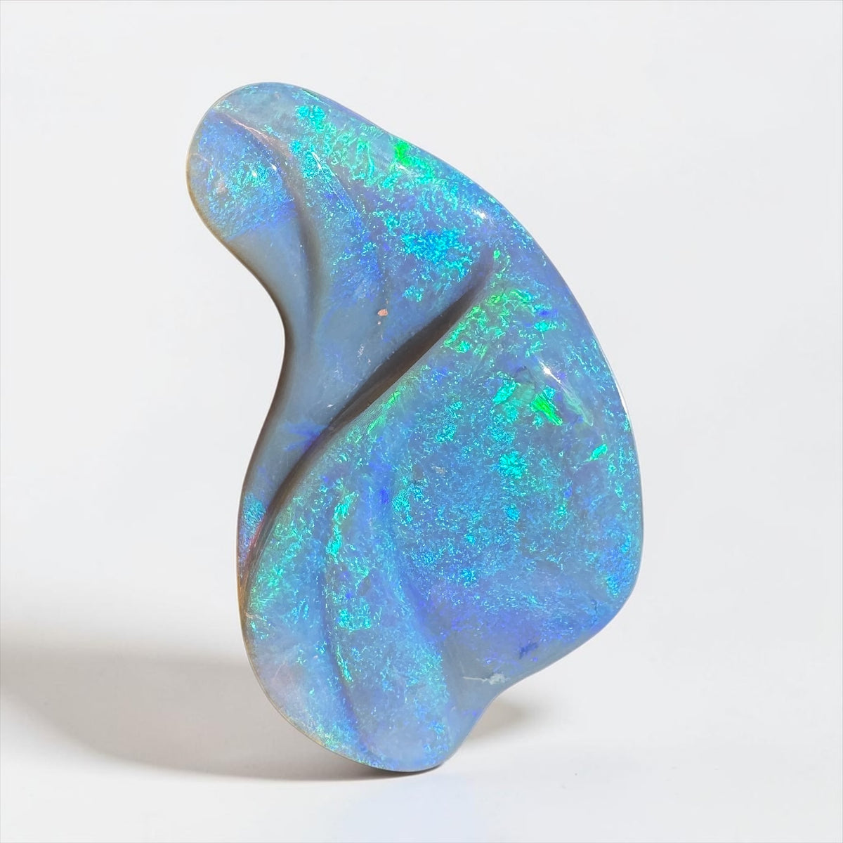 23.8ct Coober Pedy Dark Crystal Opal Carving | Solid Australian Opal | Hand-Carved