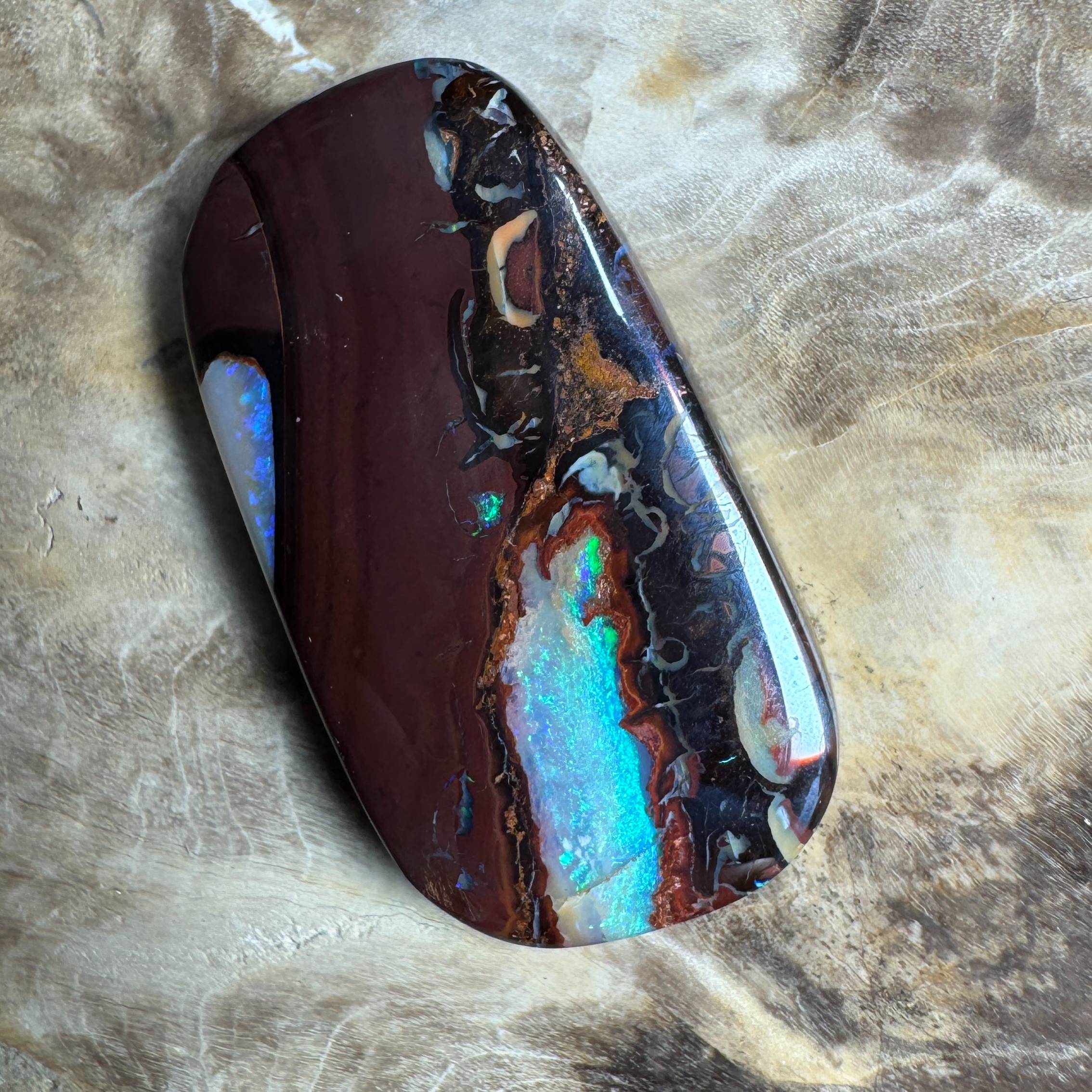 16.9ct Hand-cut Queensland Boulder Opal