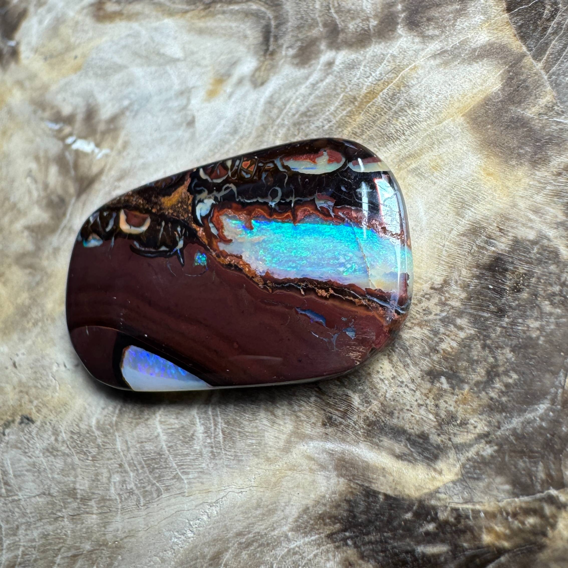 16.9ct Hand-cut Queensland Boulder Opal