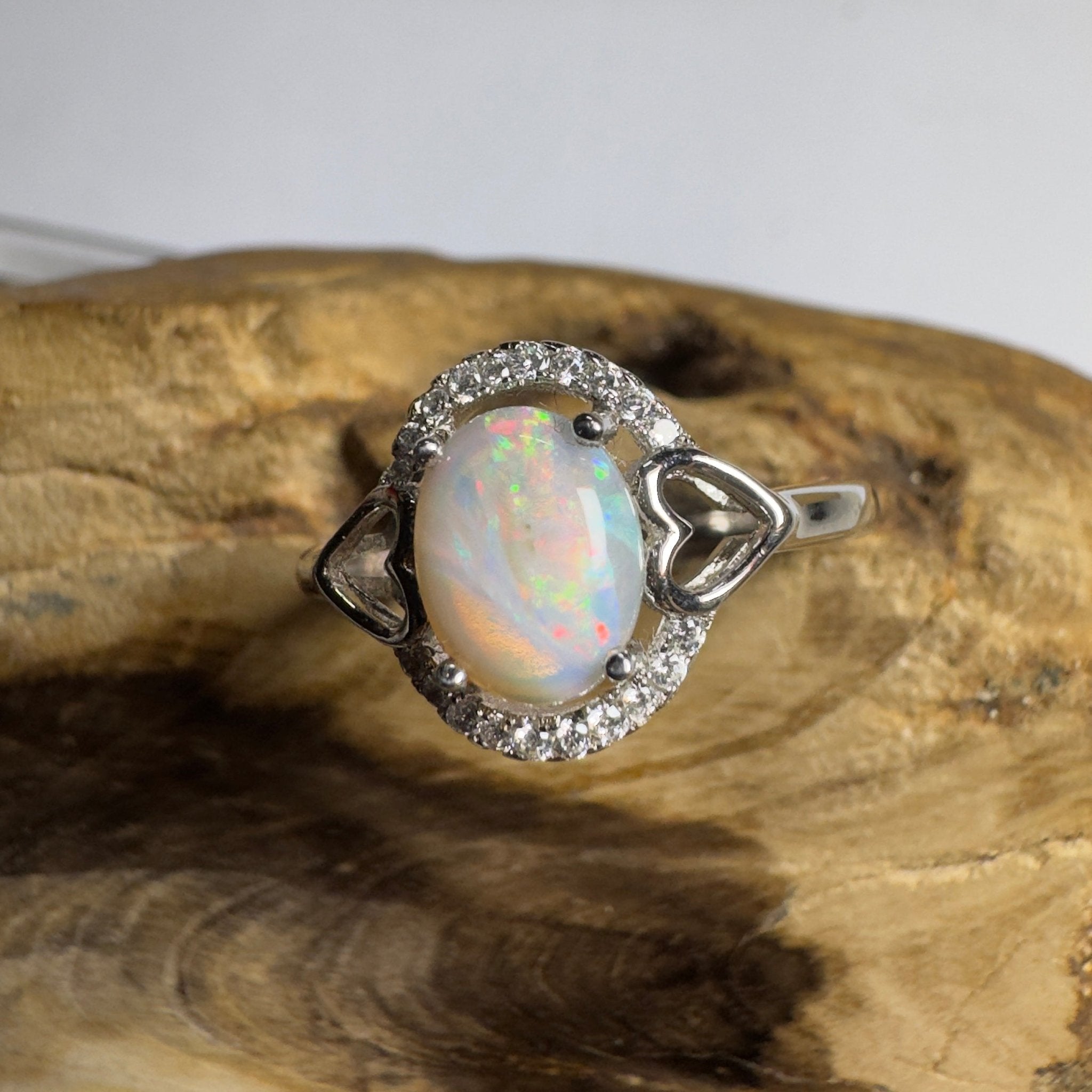 Agnes Waters Wonder ~ 0.8ct Coober Pedy Opal 925 Silver Ring