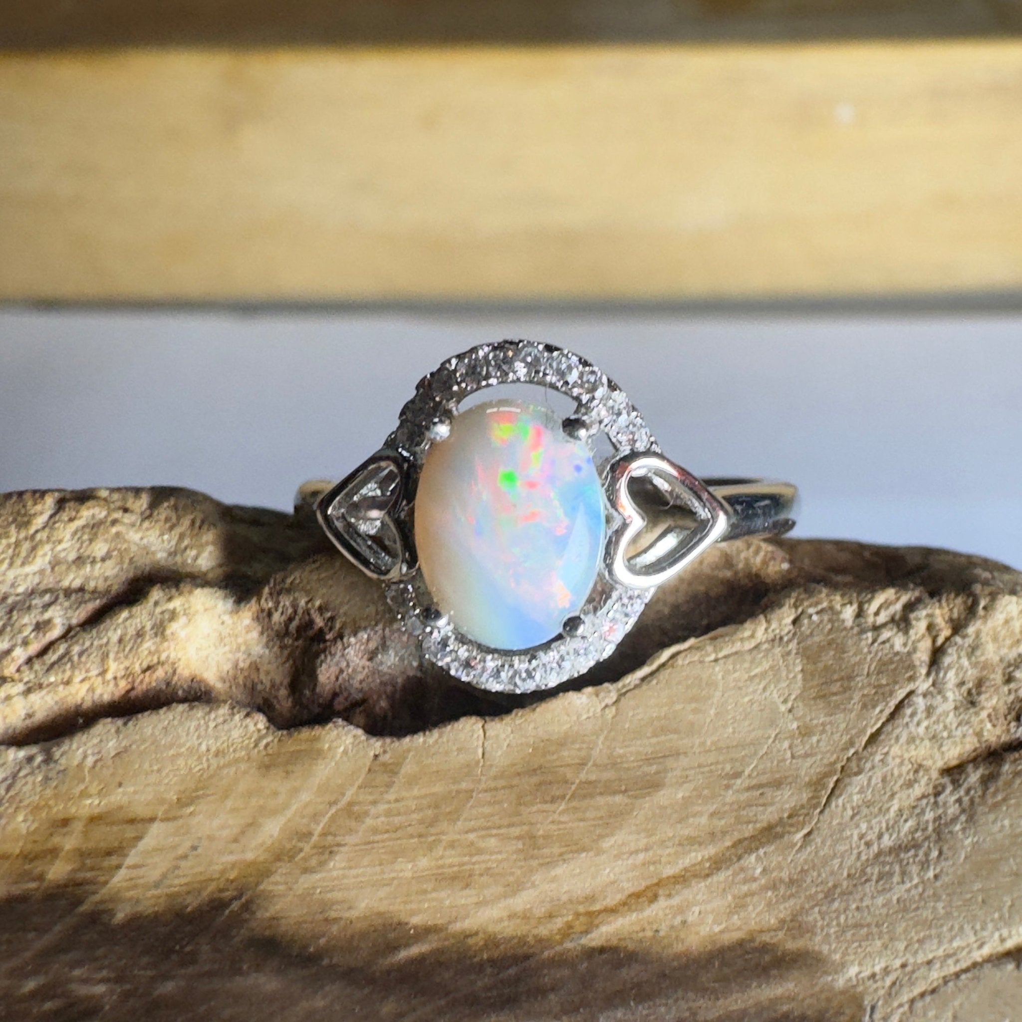 Agnes Waters Wonder ~ 0.8ct Coober Pedy Opal 925 Silver Ring