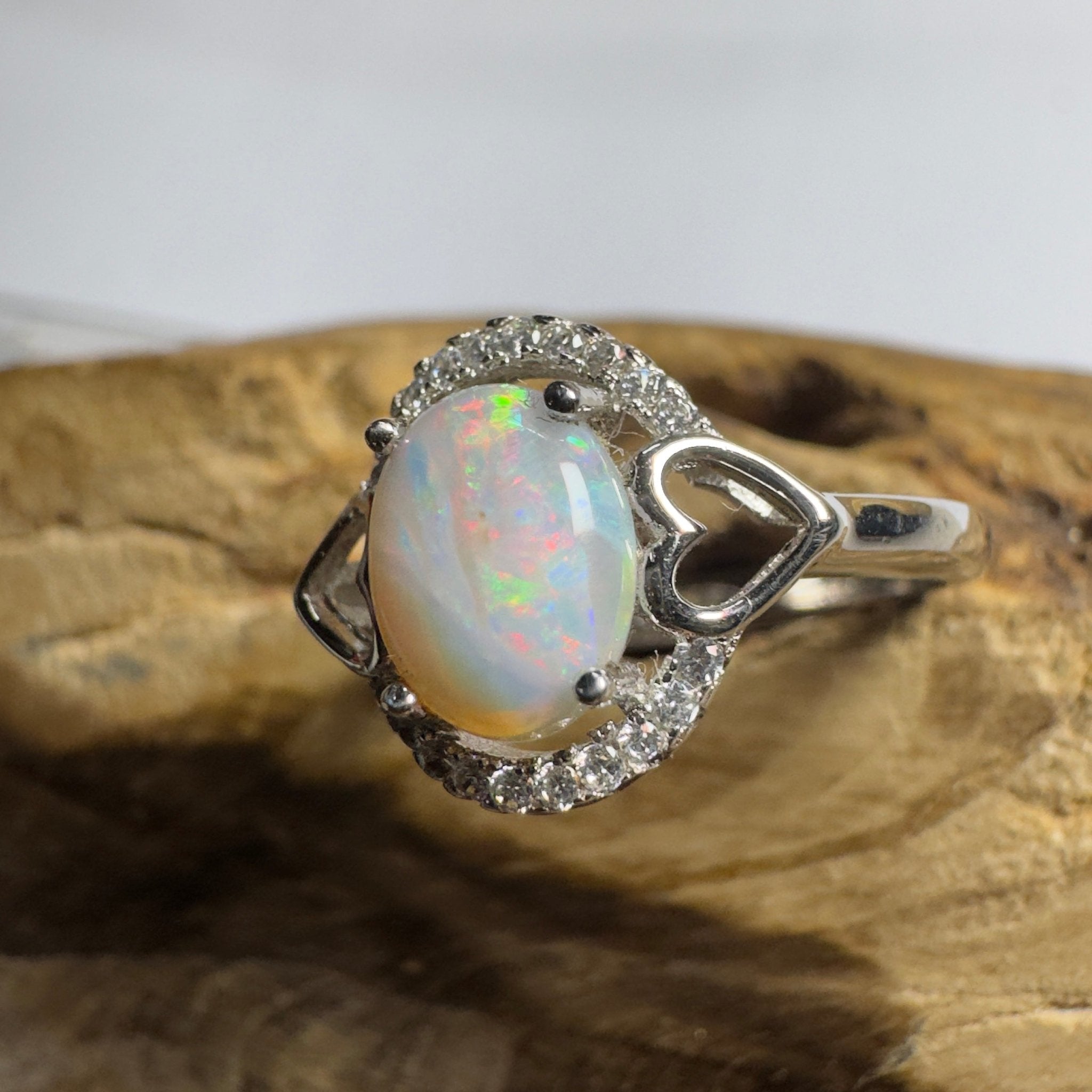 Agnes Waters Wonder ~ 0.8ct Coober Pedy Opal 925 Silver Ring