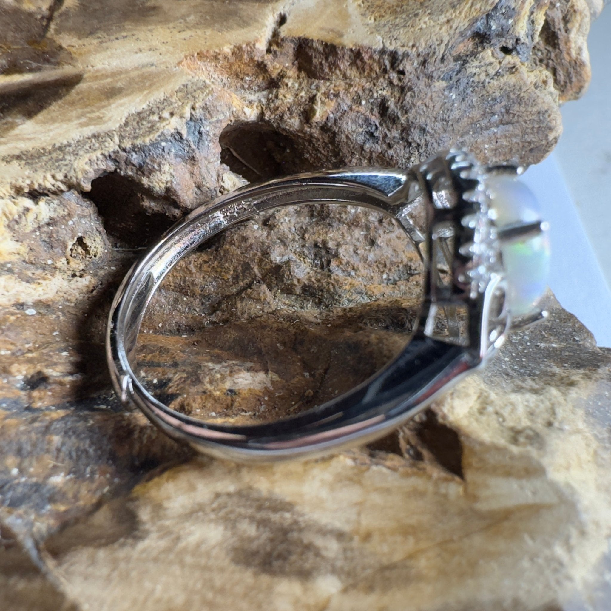 Agnes Waters Wonder ~ 0.8ct Coober Pedy Opal 925 Silver Ring