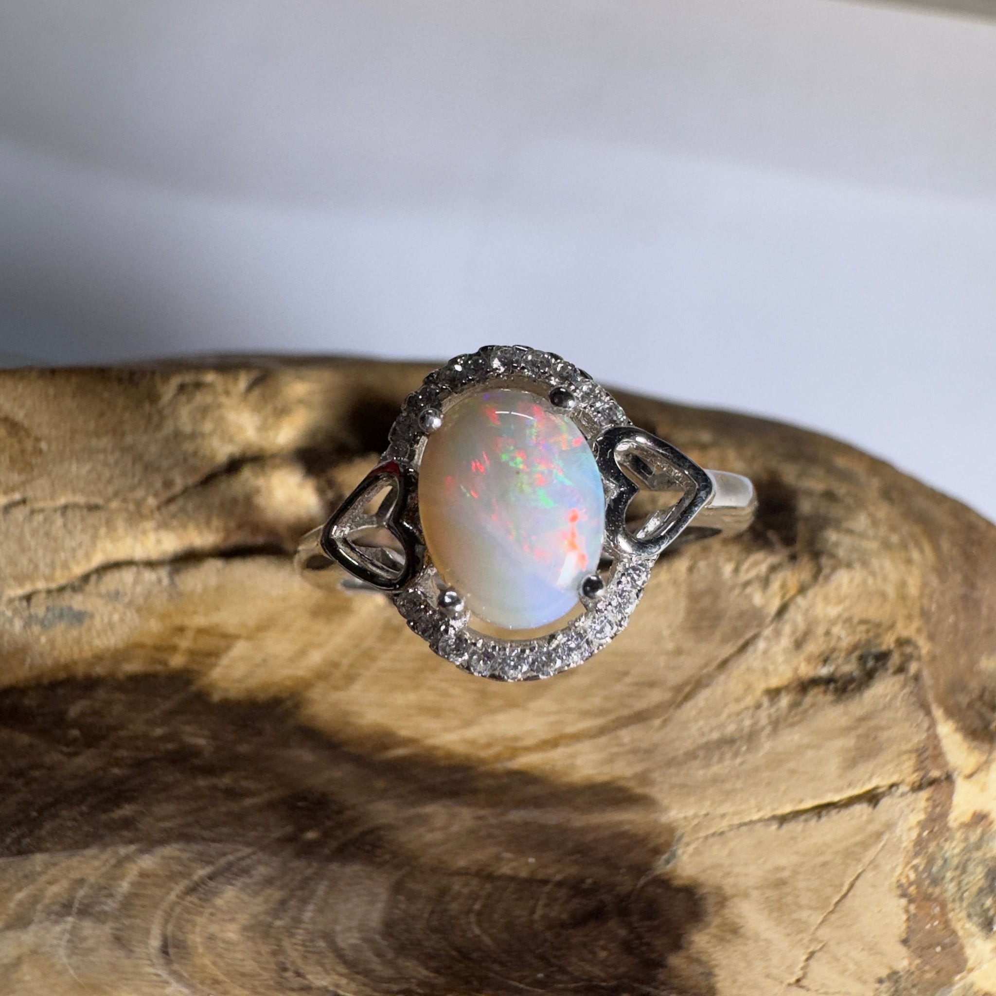 Agnes Waters Wonder ~ 0.8ct Coober Pedy Opal 925 Silver Ring