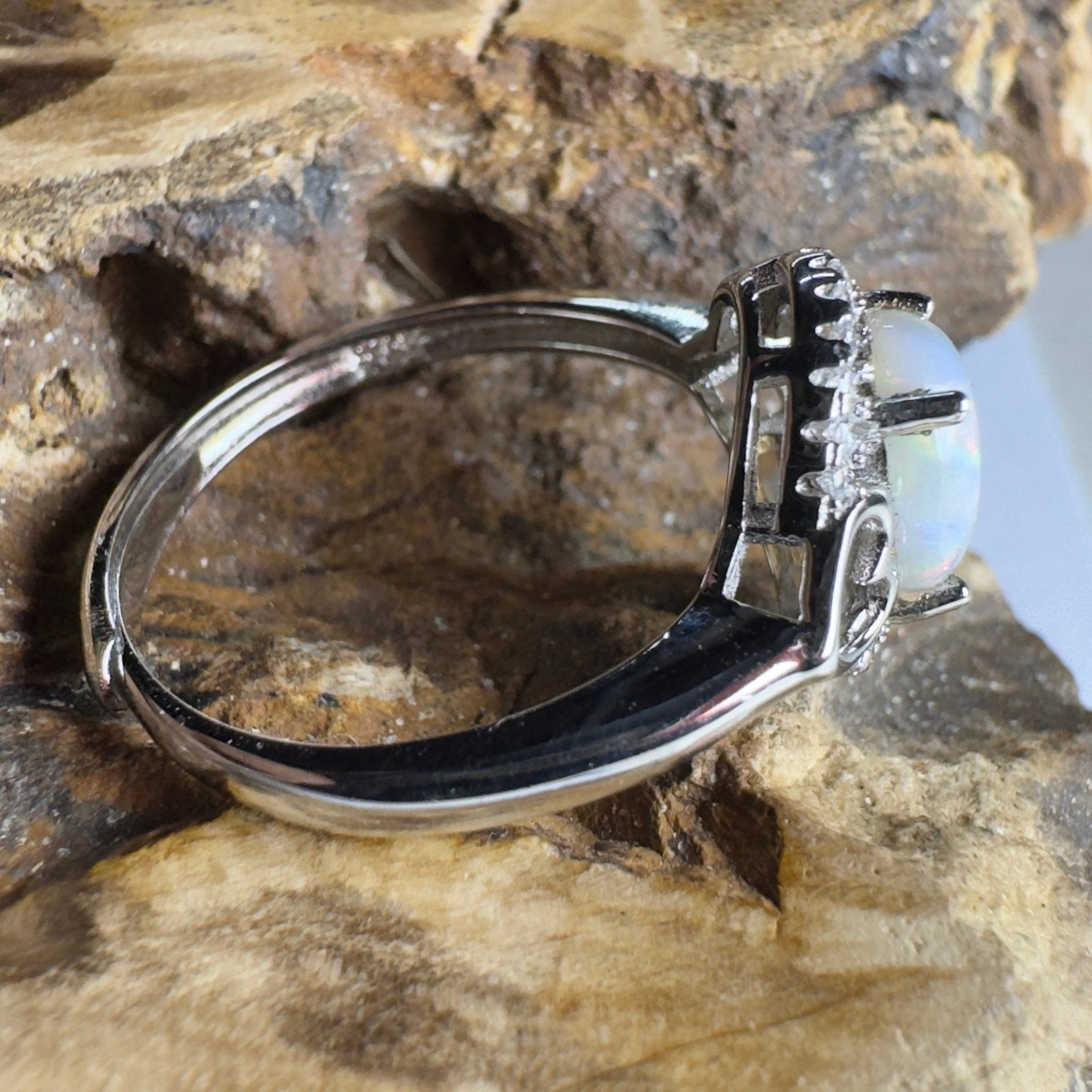 Agnes Waters Wonder ~ 0.8ct Coober Pedy Opal 925 Silver Ring