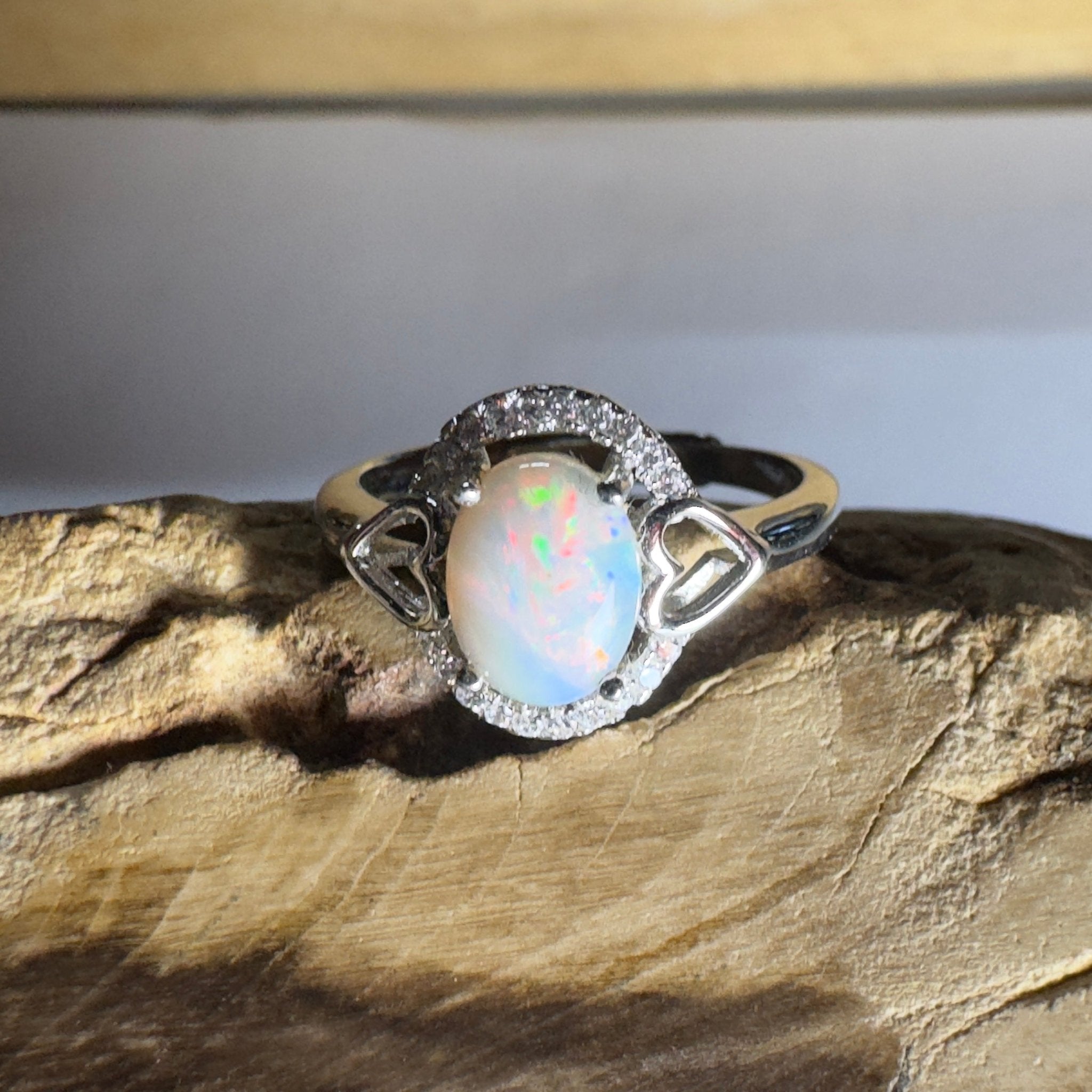 Agnes Waters Wonder ~ 0.8ct Coober Pedy Opal 925 Silver Ring