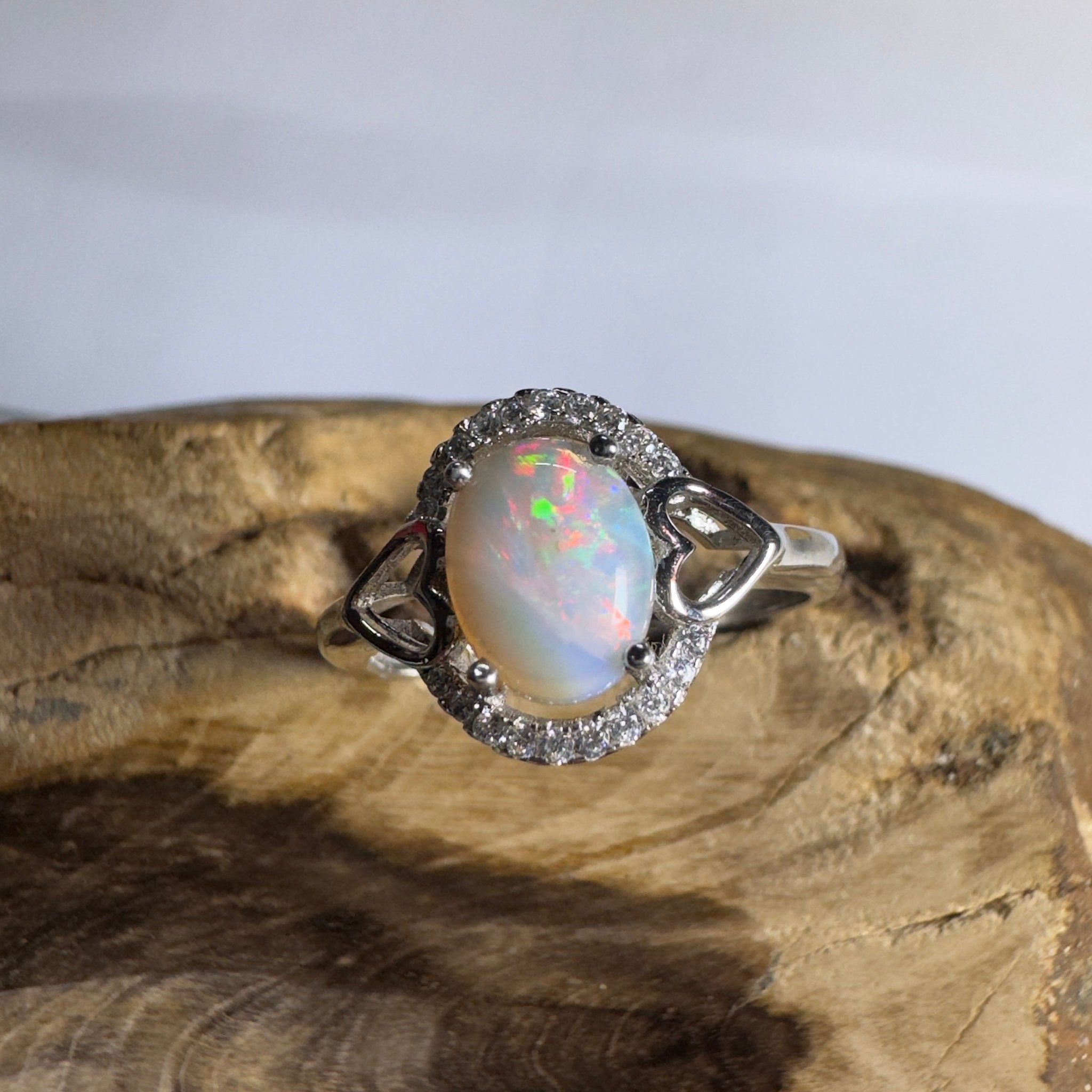 Agnes Waters Wonder ~ 0.8ct Coober Pedy Opal 925 Silver Ring