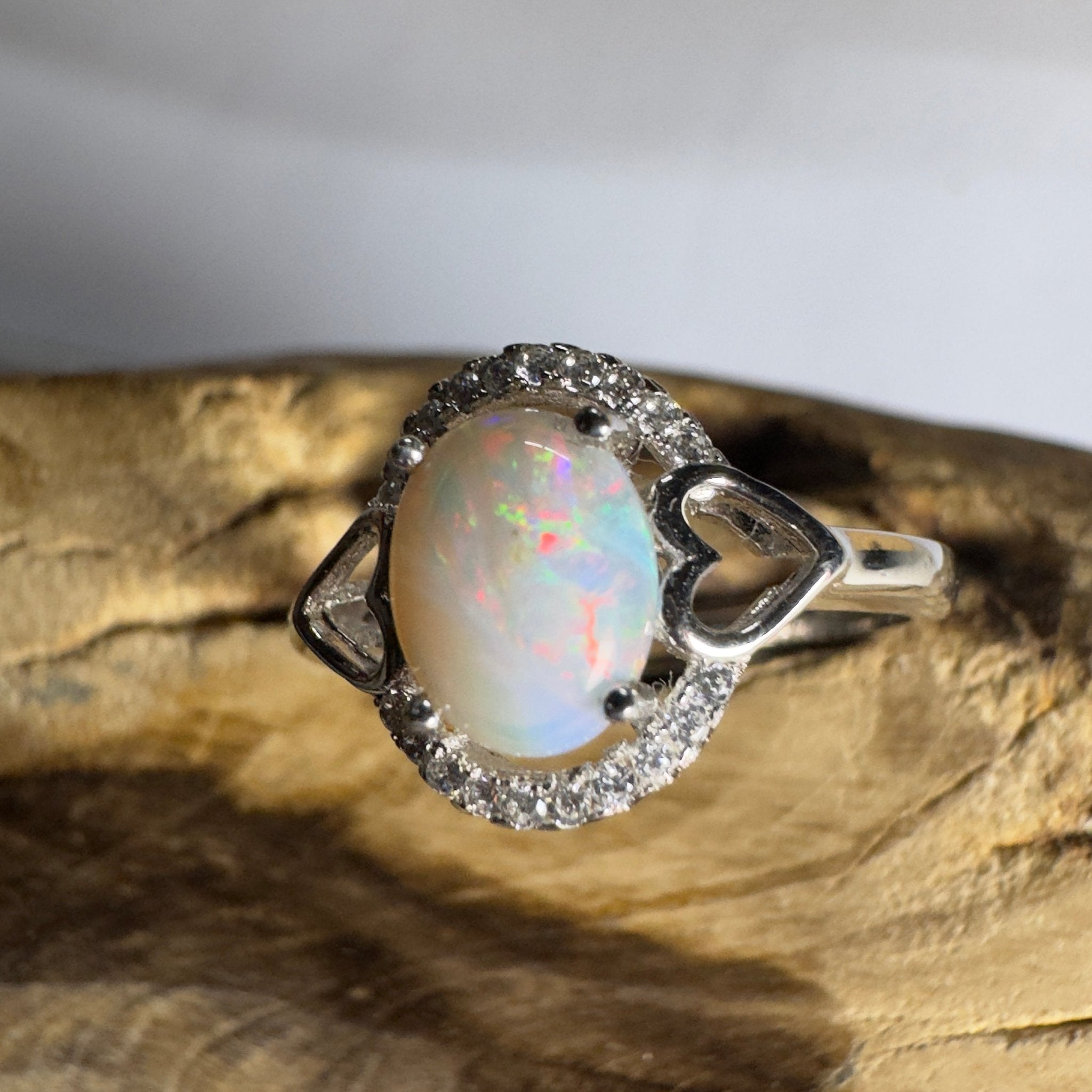 Agnes Waters Wonder ~ 0.8ct Coober Pedy Opal 925 Silver Ring